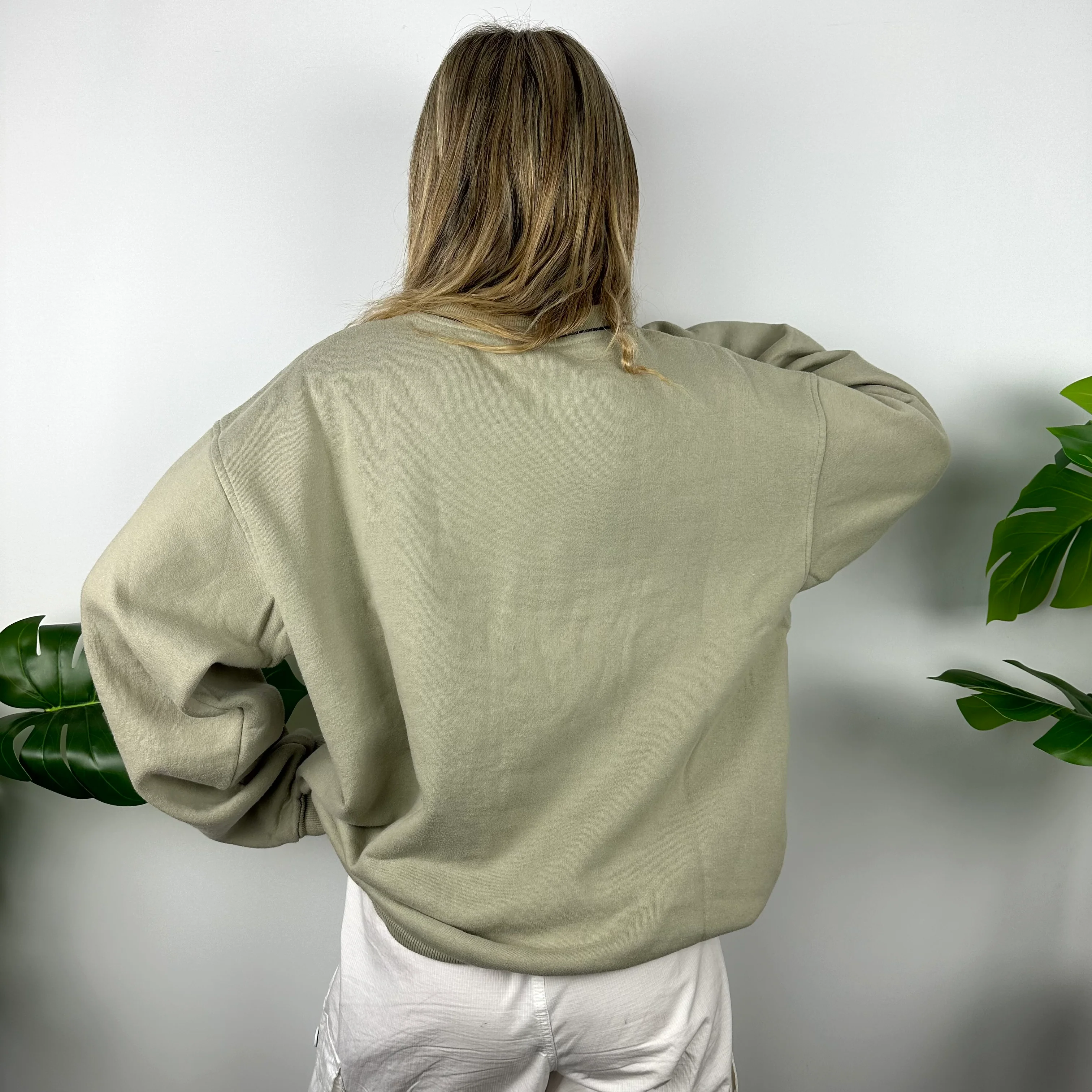 FILA Beige Embroidered Spell Out Sweatshirt (XL) - Image 5
