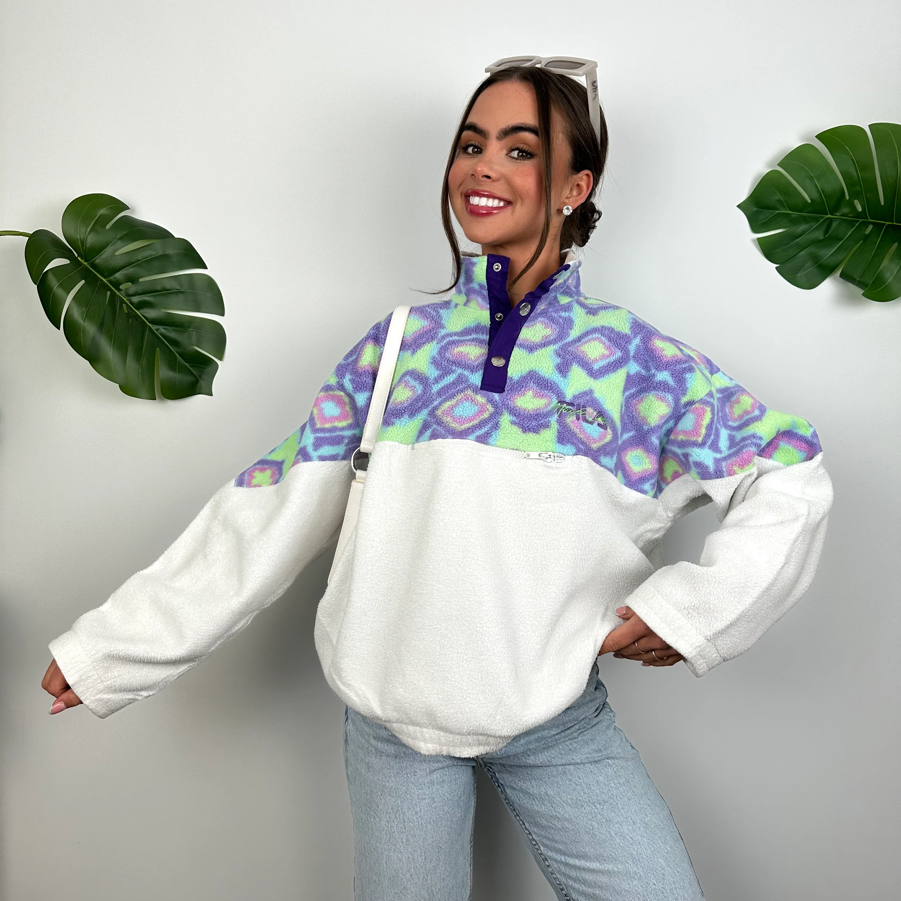 FILA Magic Line Embroidered Spell Out Funky Teddy Bear Fleece (S) - Image 3