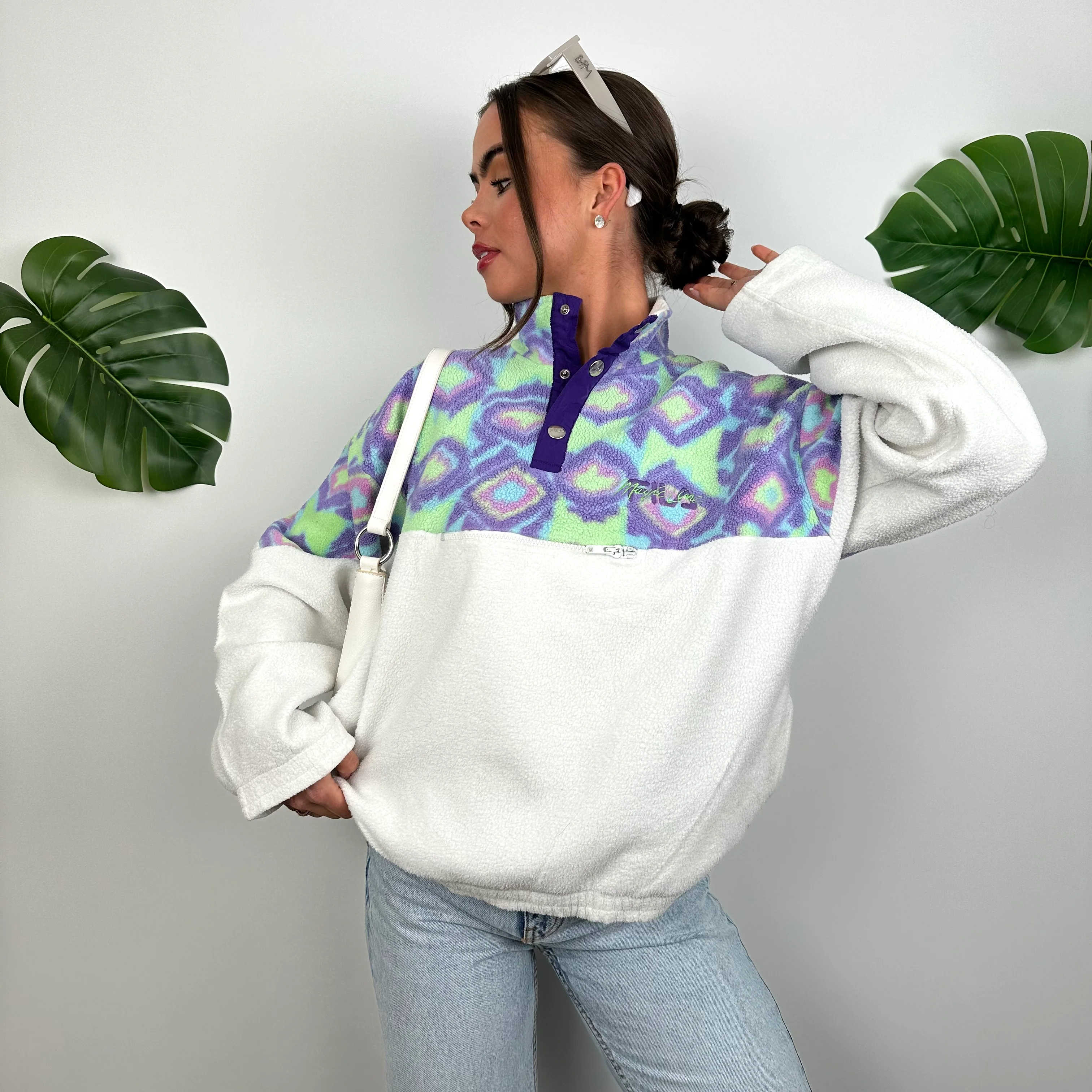 FILA Magic Line Embroidered Spell Out Funky Teddy Bear Fleece (S) - Image 4