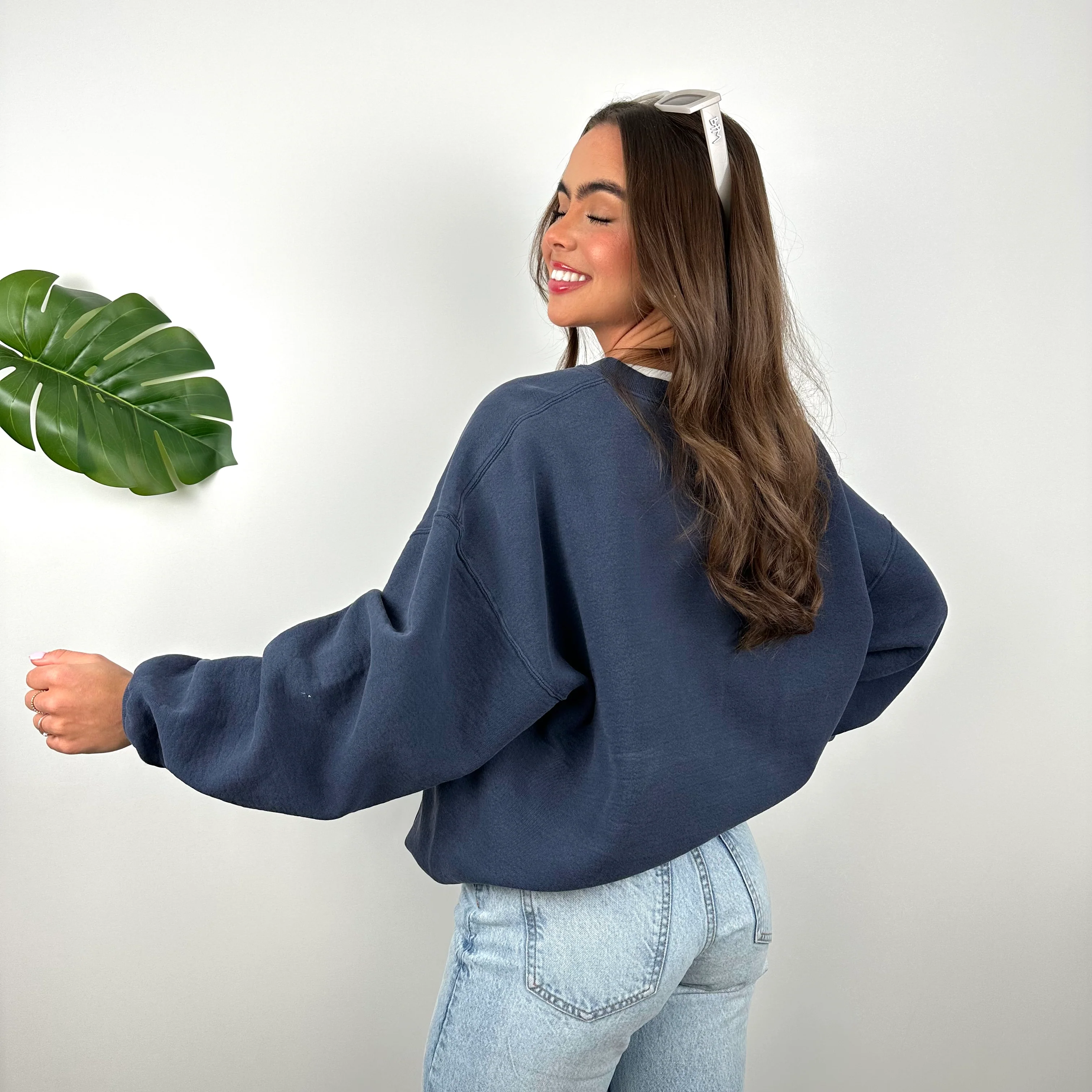 Hard Rock Cafe Cancun Navy Embroidered Spell Out Sweatshirt (L) - Image 6