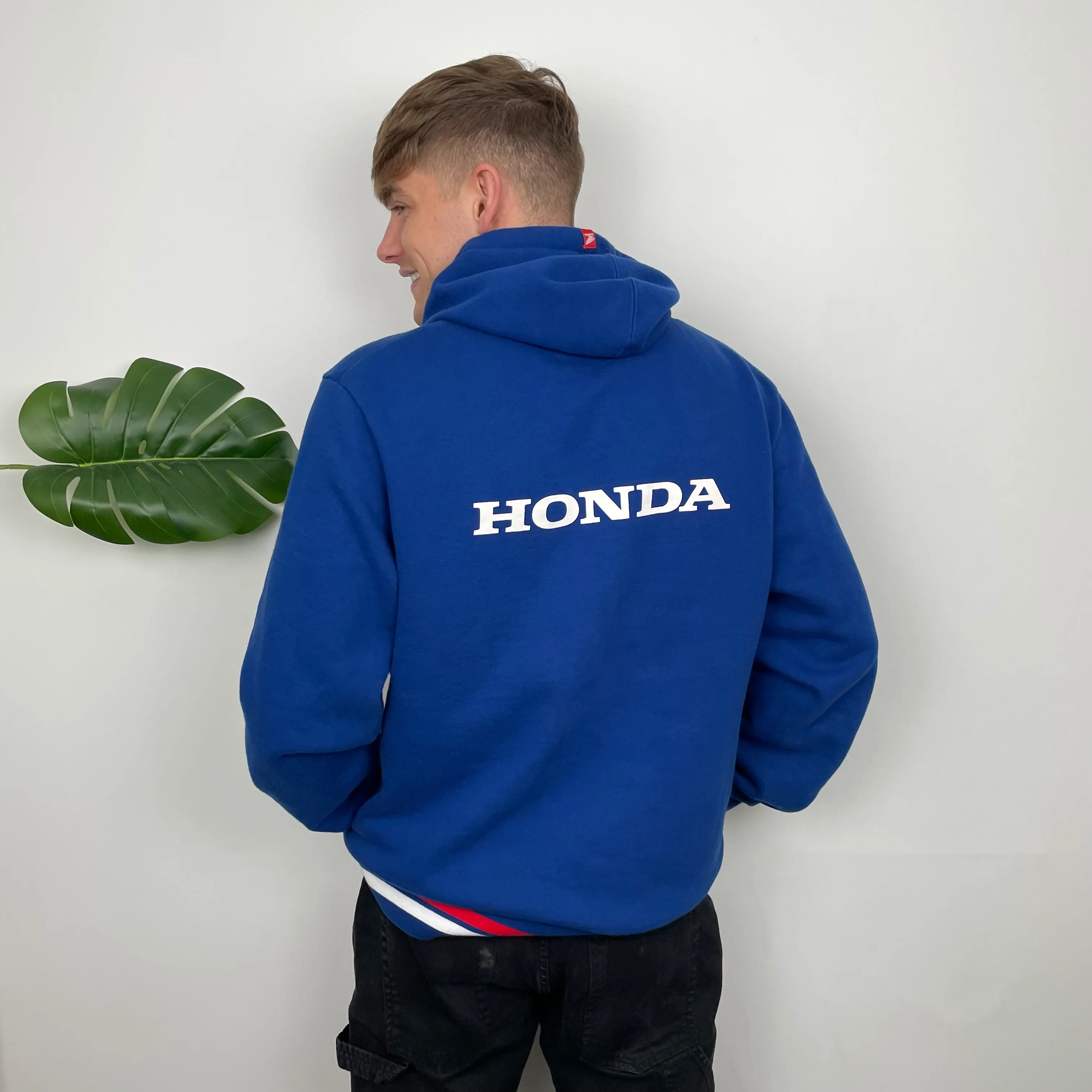 Honda Racing Blue Embroidered Spell Out Hoodie (L) - Image 7