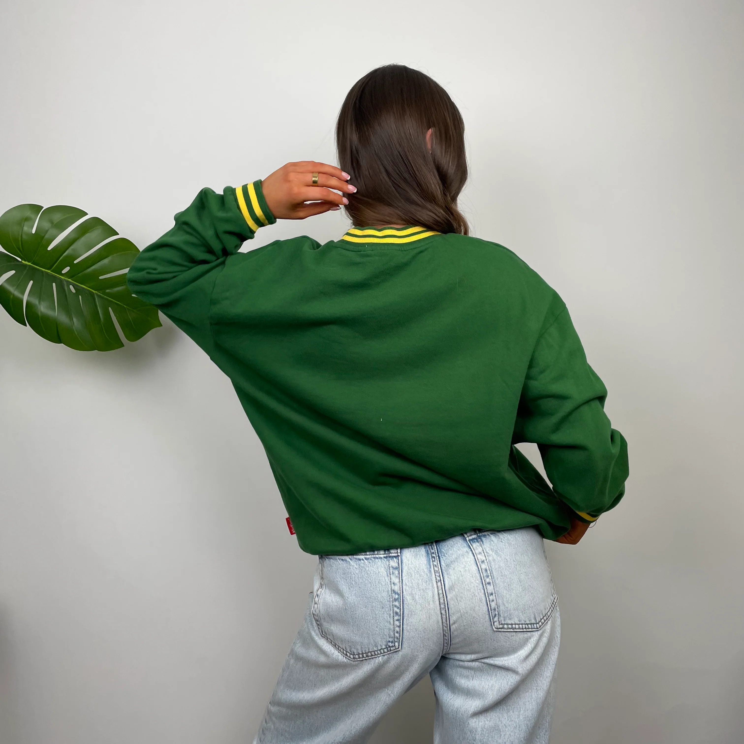 Kickers Green Embroidered Spell Out Sweatshirt (S) - Image 5