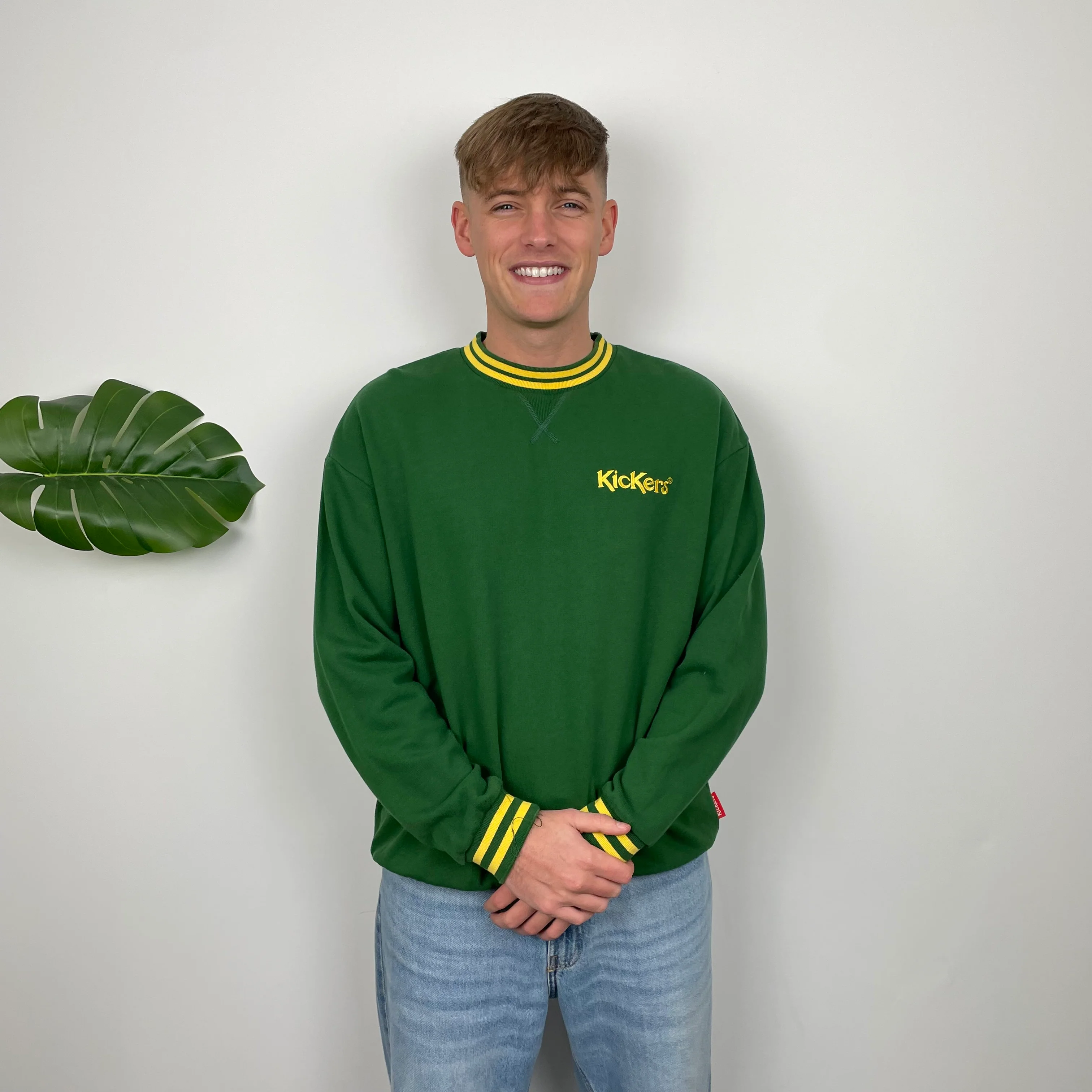 Kickers Green Embroidered Spell Out Sweatshirt (S)