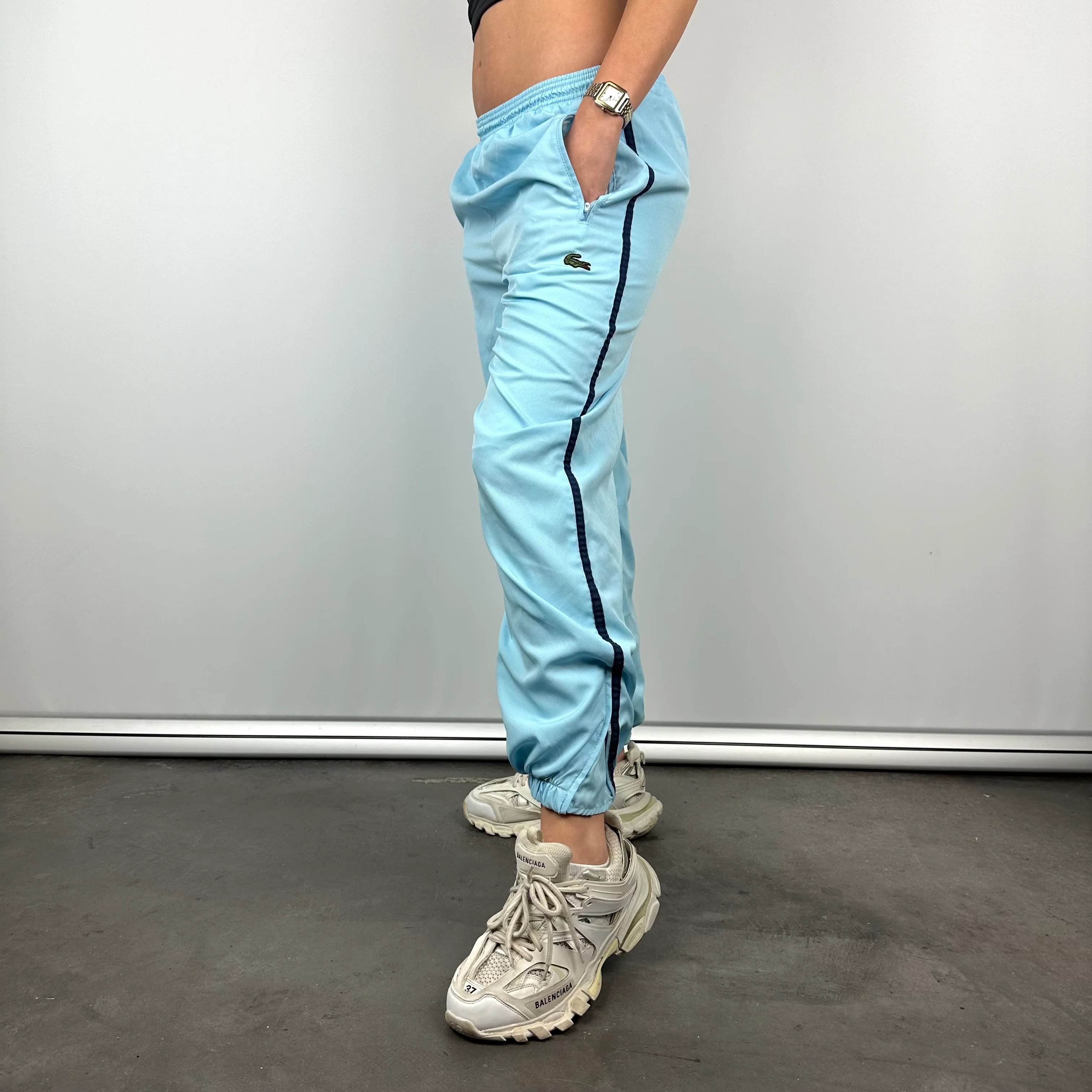 Lacoste Baby Blue Embroidered Logo Track Pants (S) - Image 3