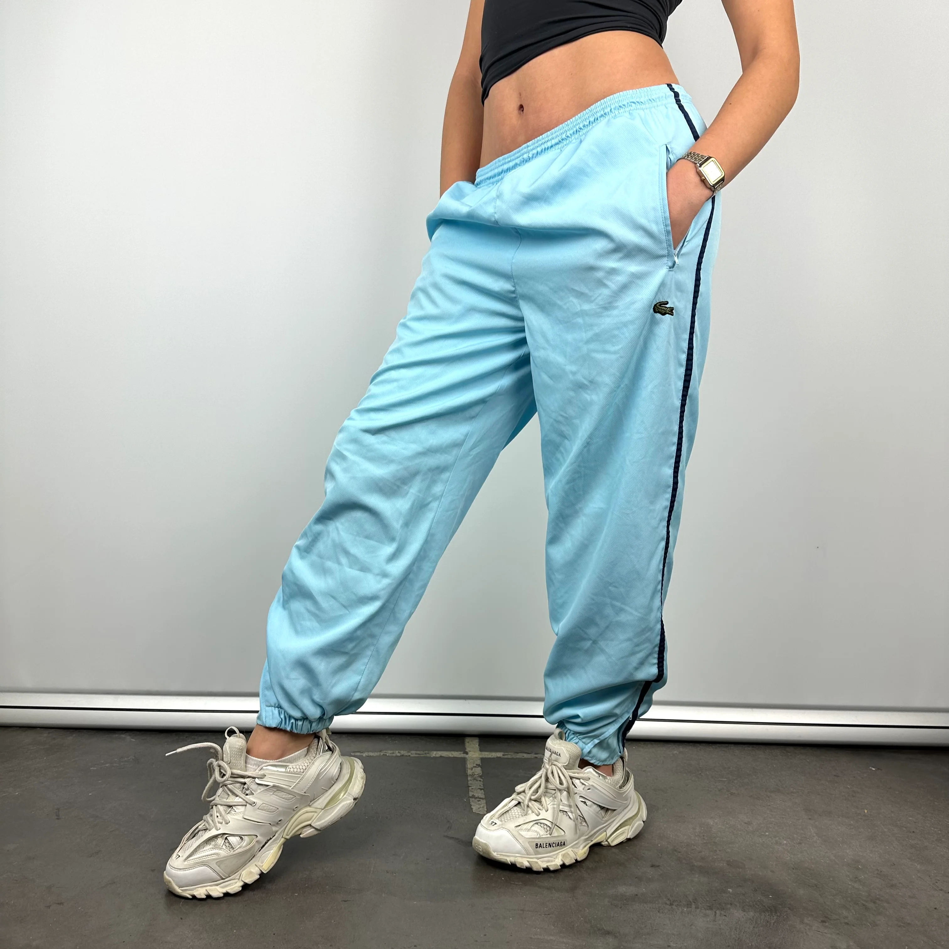 Lacoste Baby Blue Embroidered Logo Track Pants (S) - Image 7