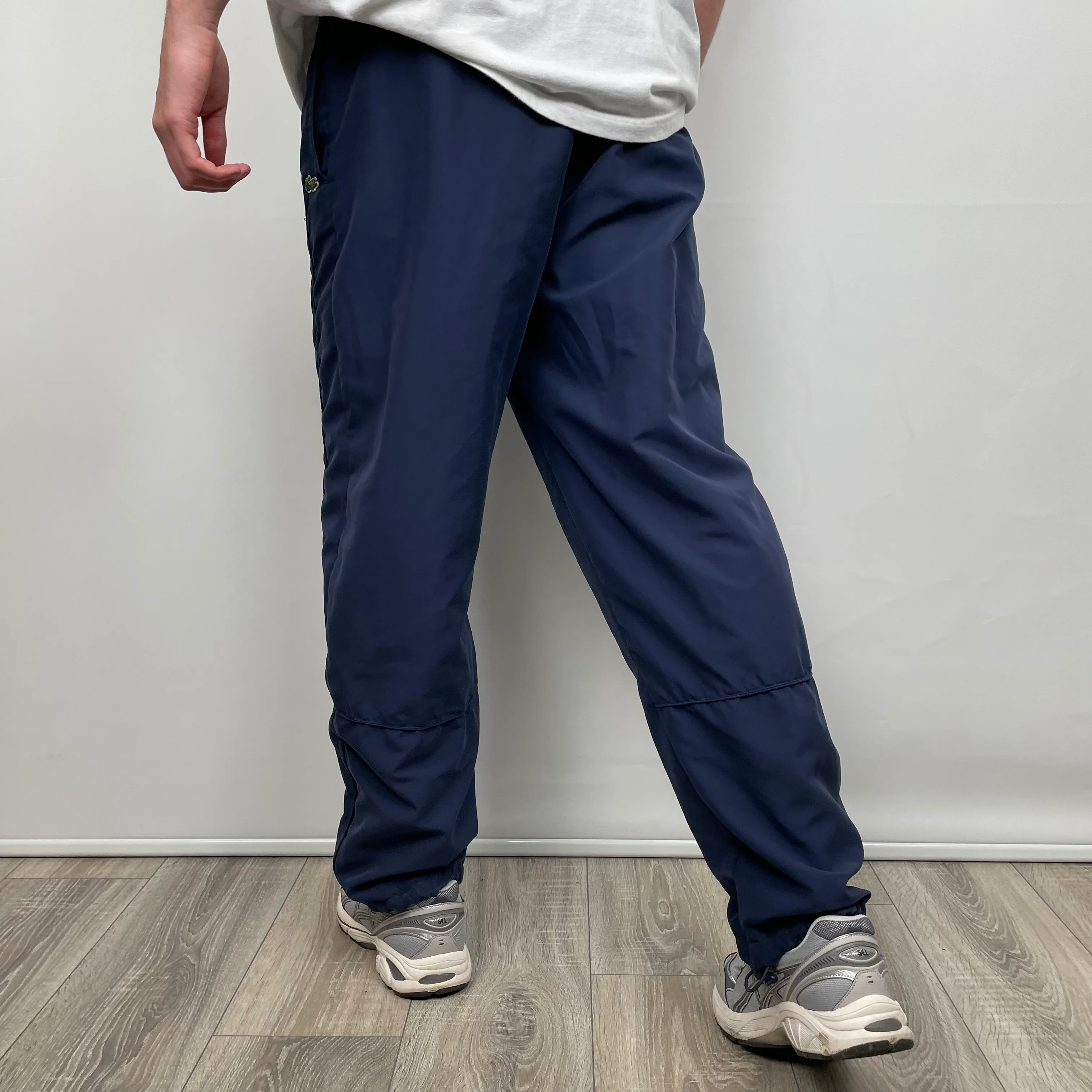 Lacoste Navy Embroidered Logo Track Pants (L) - Image 5