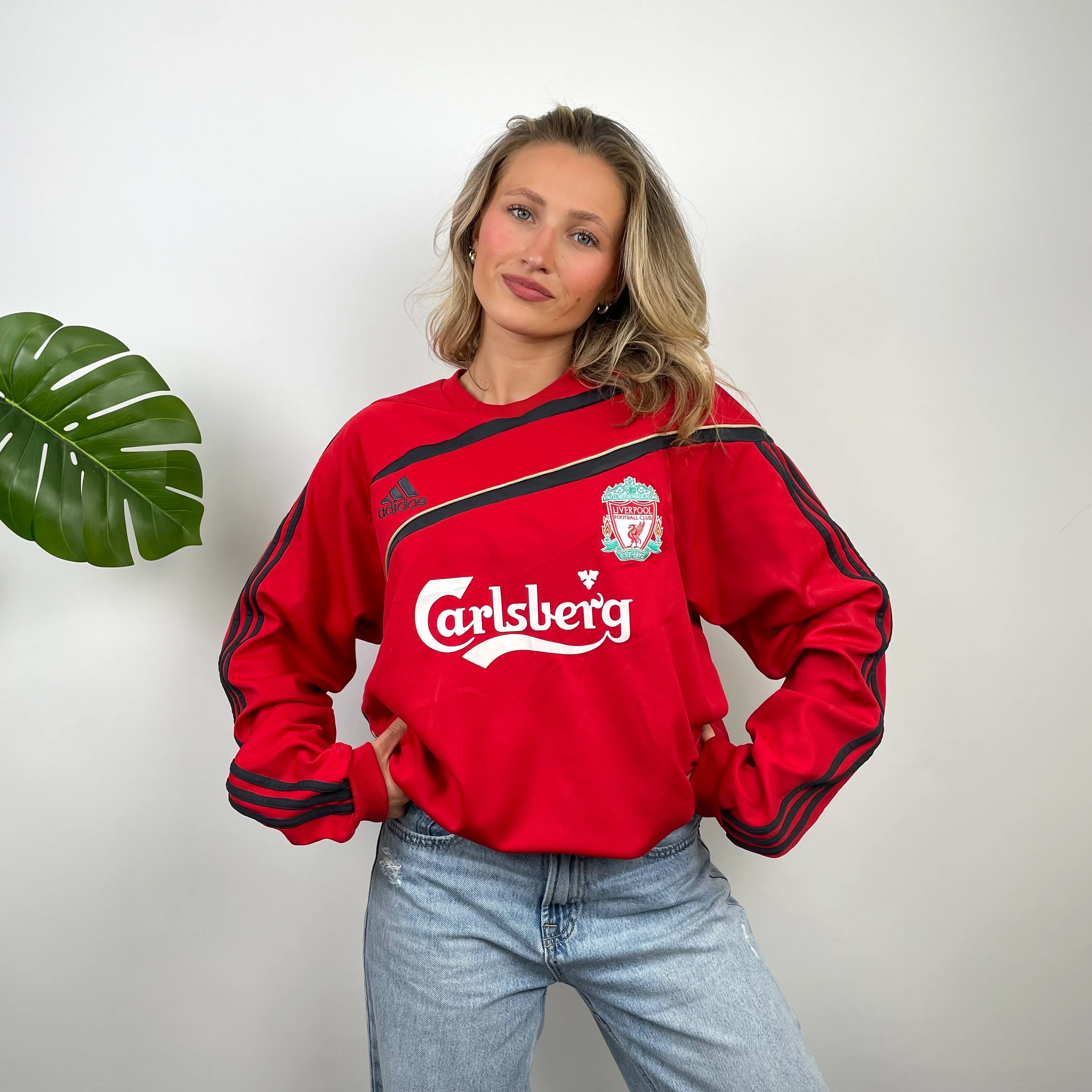 Liverpool FC x Adidas Embroidered Spell Out Sweatshirt (XL) - Image 2