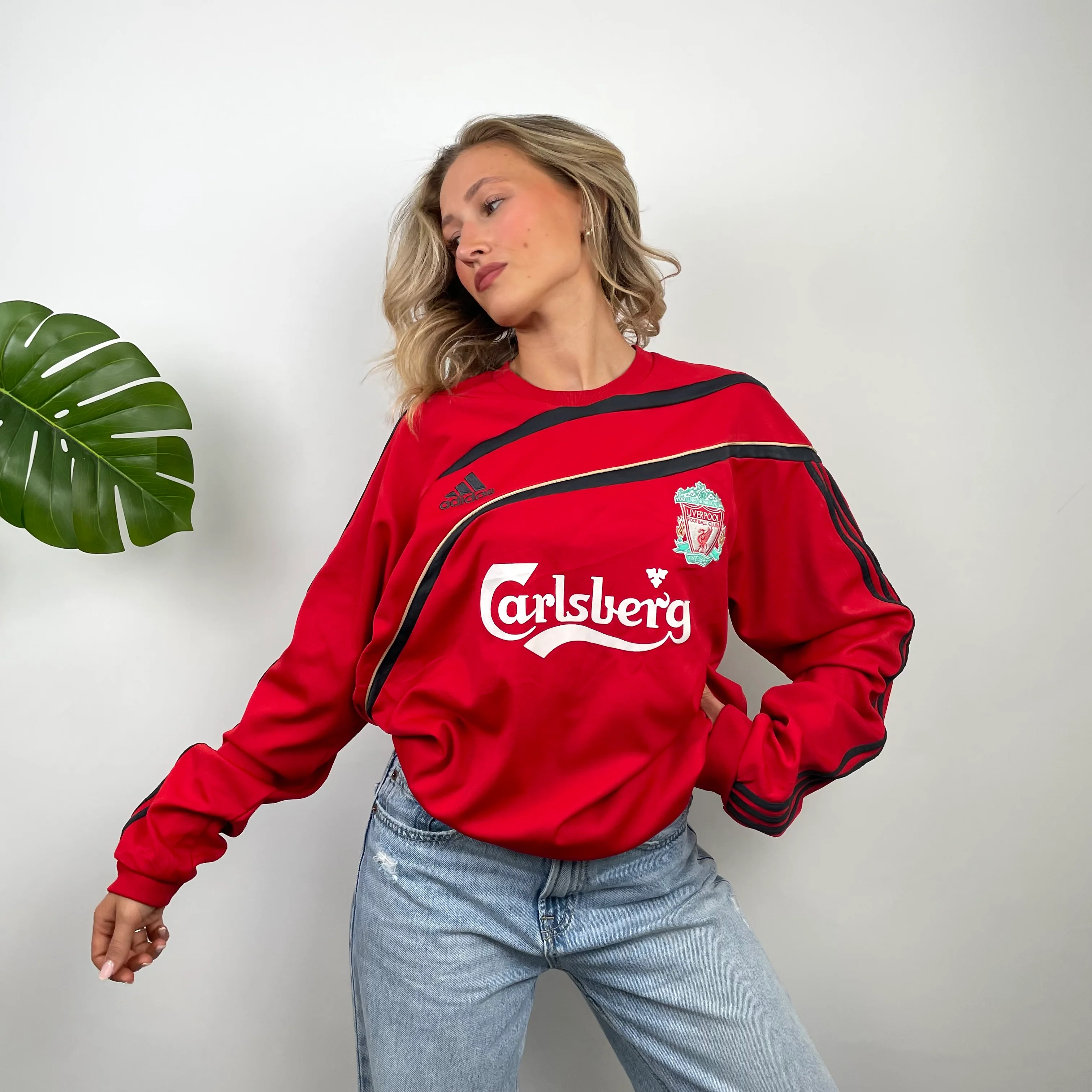 Liverpool FC x Adidas Embroidered Spell Out Sweatshirt (XL) - Image 4