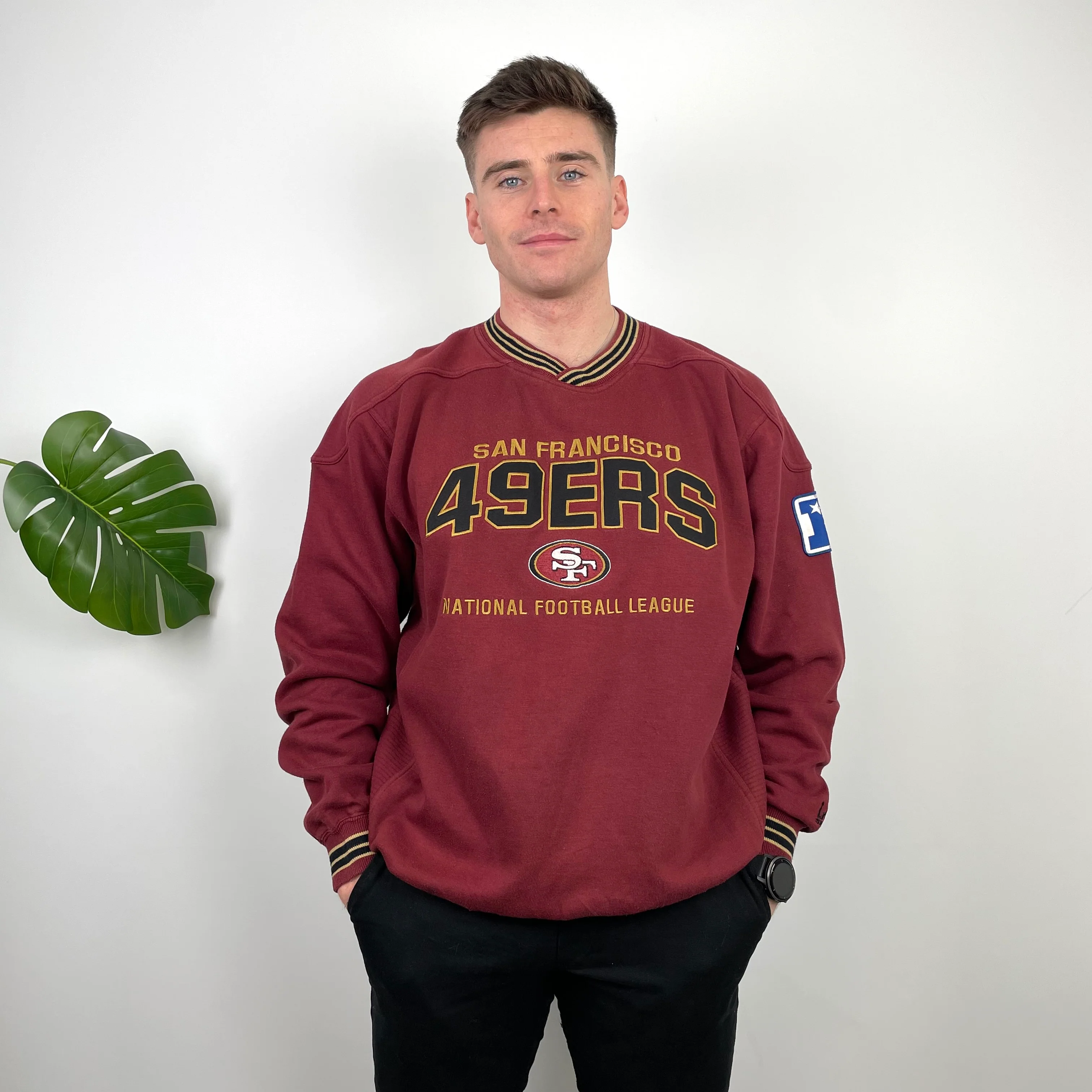 NFL San Francisco 49ers Embroidered Spell Out Sweatshirt (XL)