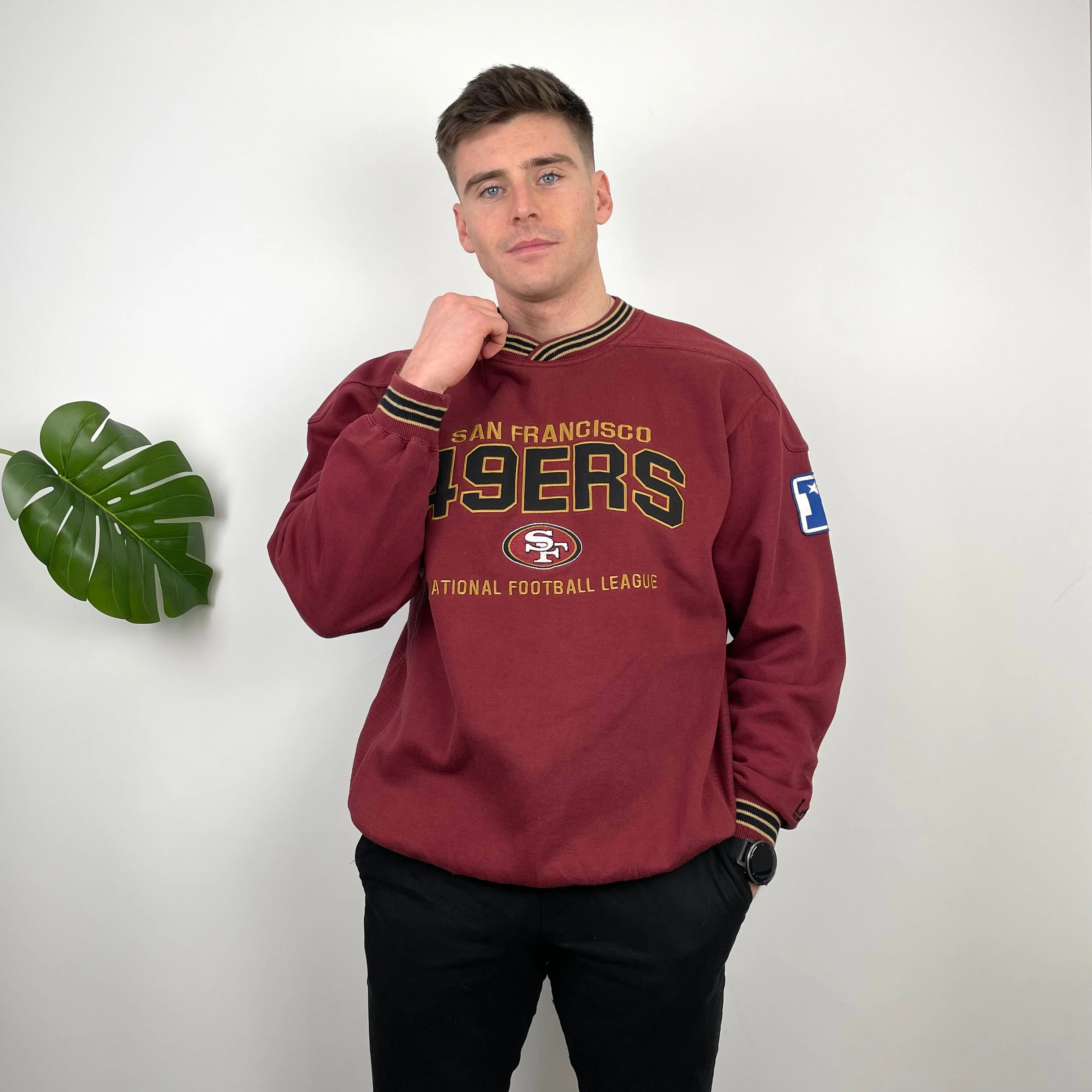 NFL San Francisco 49ers Embroidered Spell Out Sweatshirt (XL) - Image 2