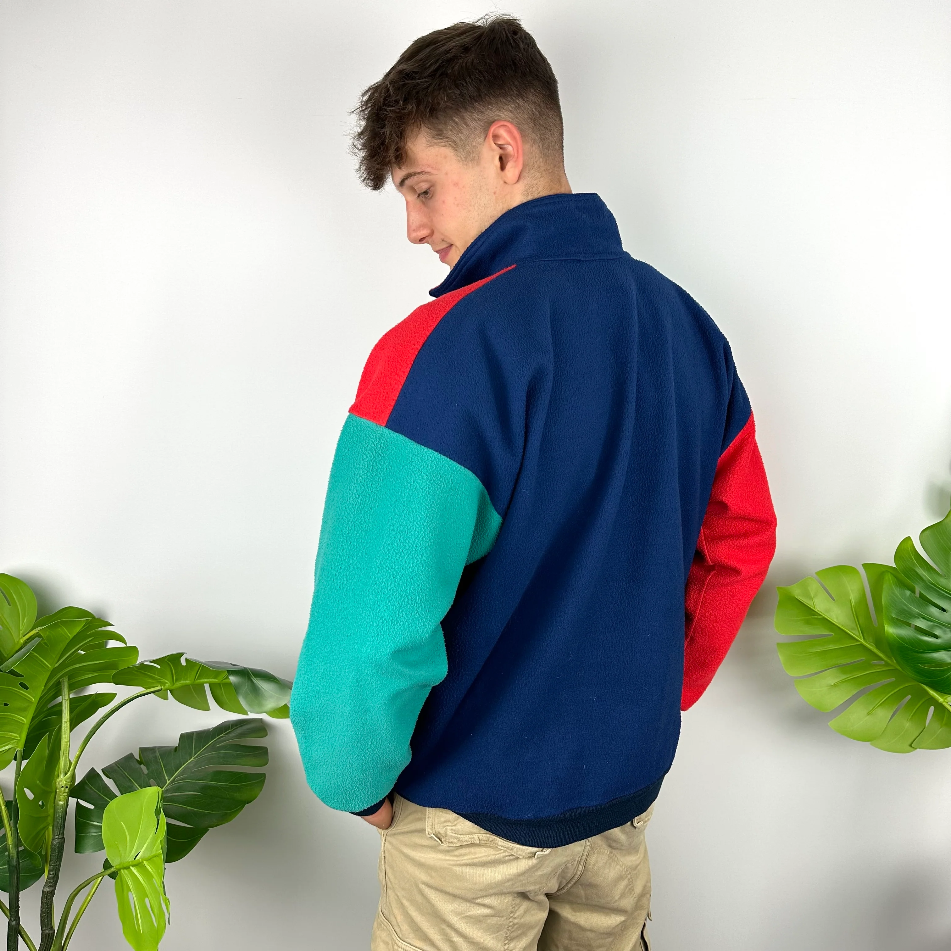 Nike ACG Colour Block Embroidered Spell Out Teddy Bear Fleece Quarter Zip Sweatshirt (L) - Image 4