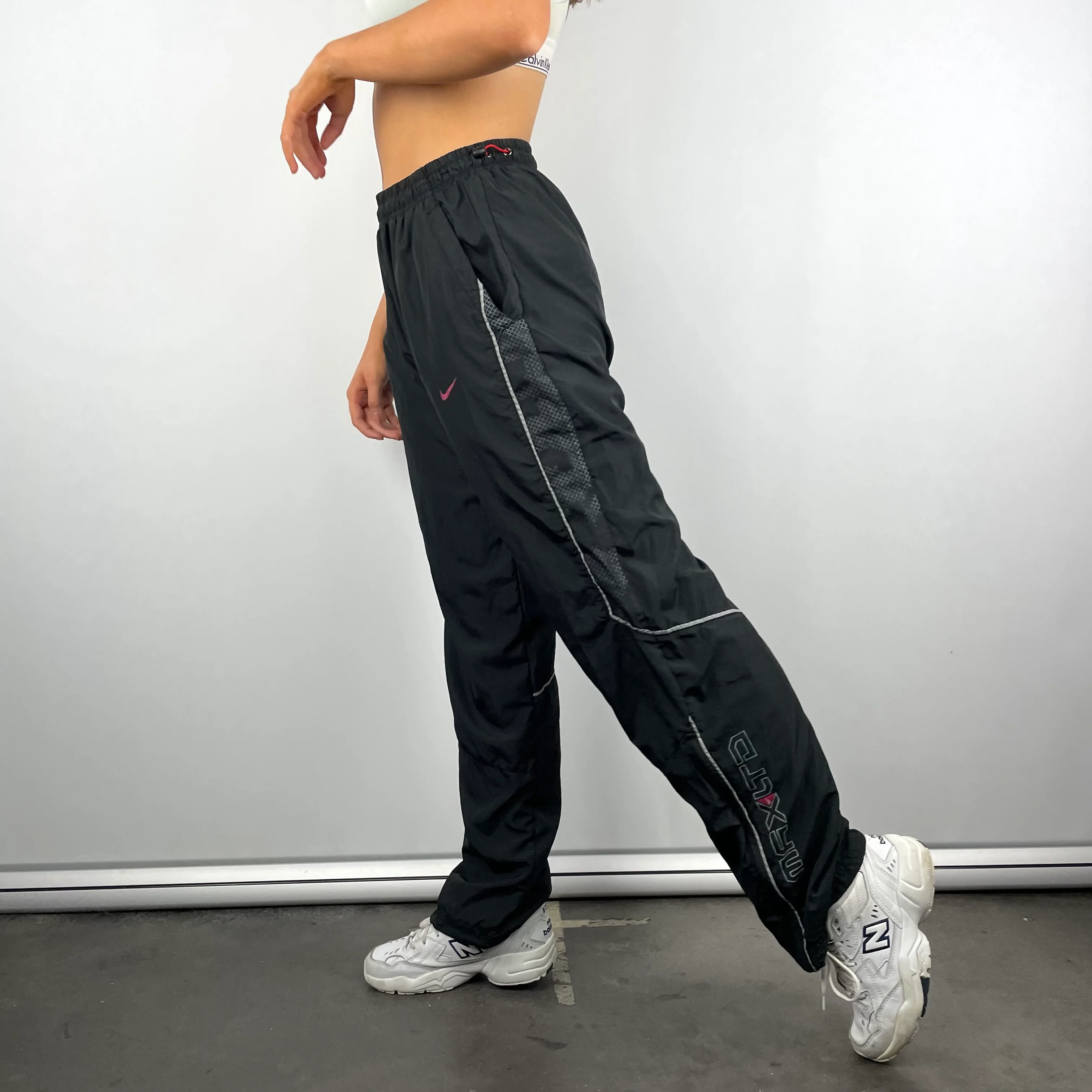 Nike Air Max Black Spell Out Track Pants (S) - Image 4