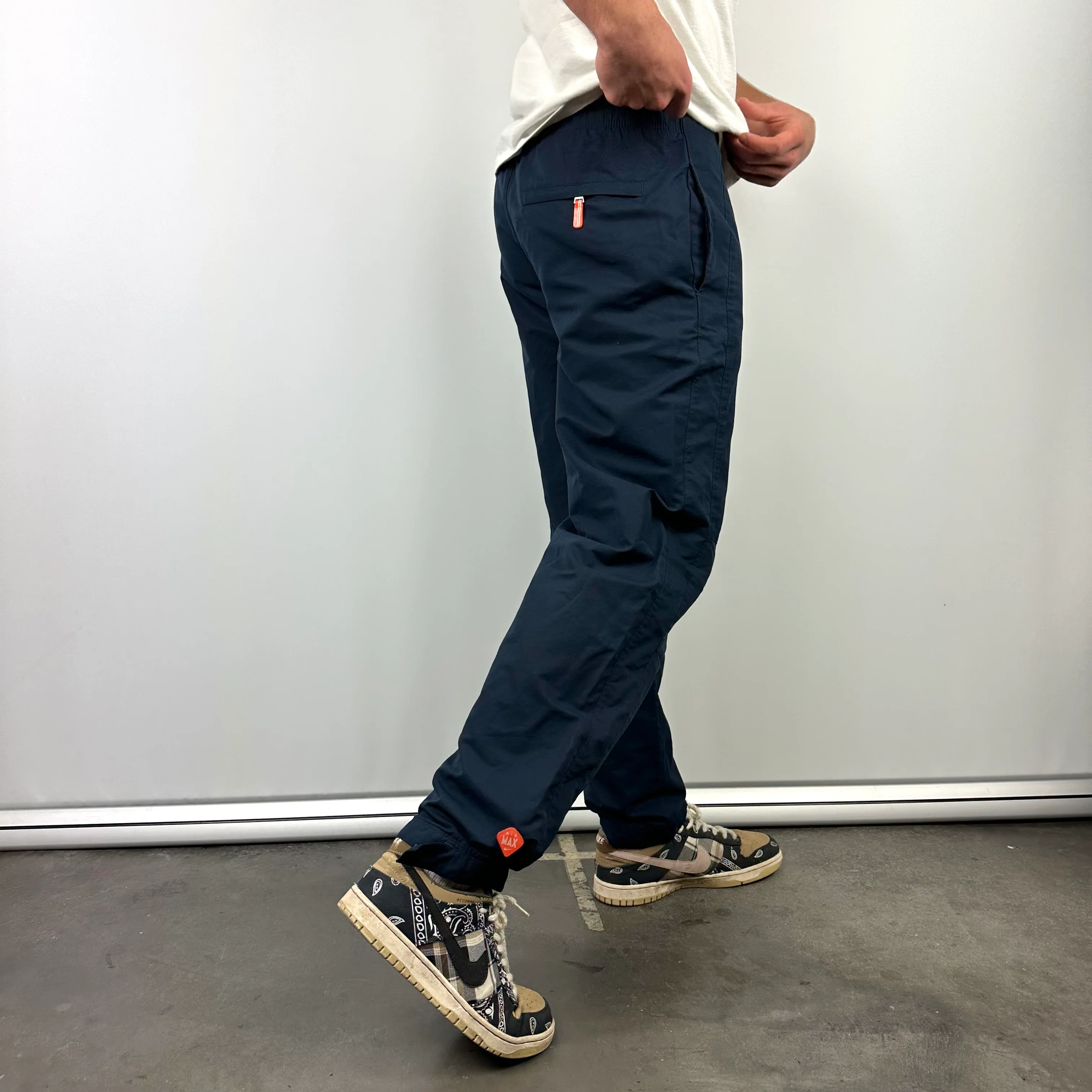 Nike Air Max Navy Embroidered Spell Out Track Pants (M) - Image 6
