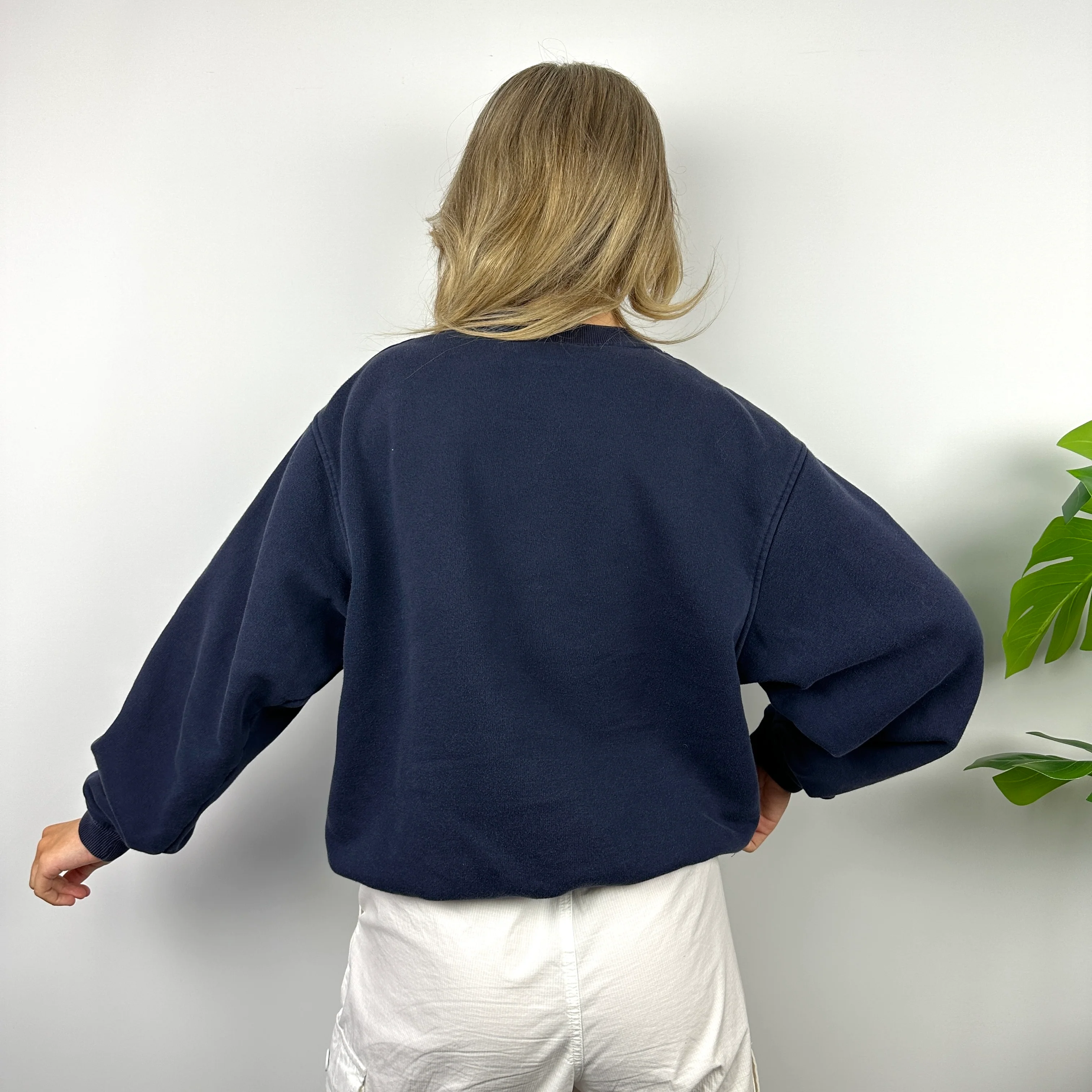 Nike Athletic Navy Embroidered Spell Out Sweatshirt (M) - Image 6