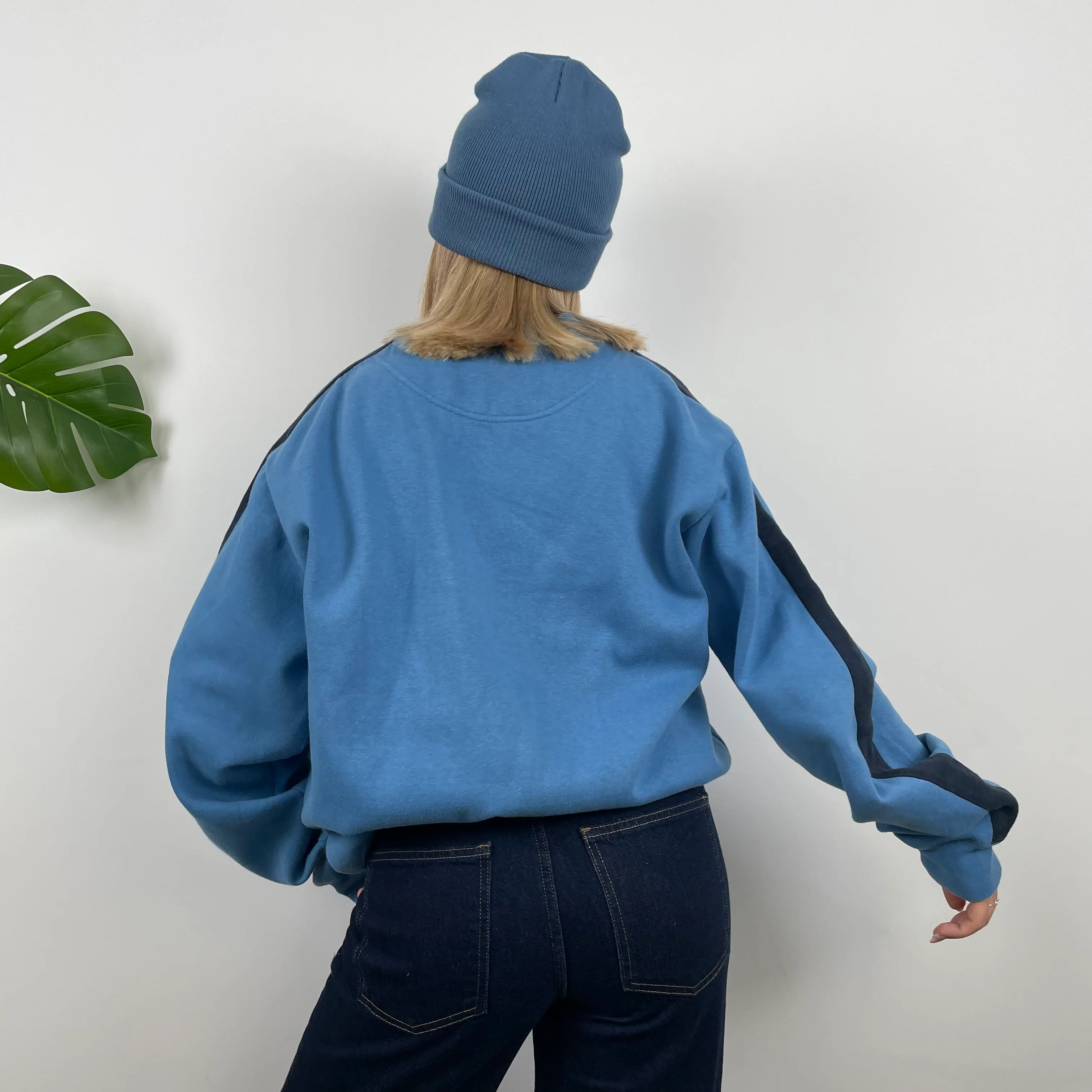 Nike Baby Blue Embroidered Spell Out Sweatshirt (L) - Image 15