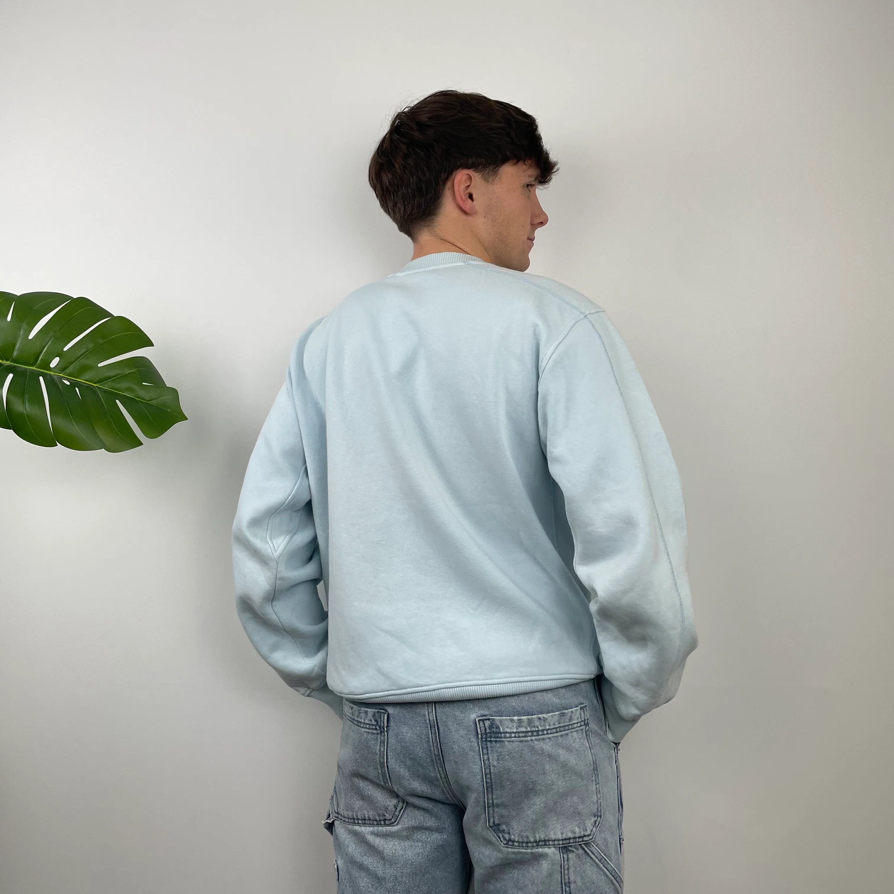 Nike Baby Blue Embroidered Swoosh Sweatshirt (L) - Image 5