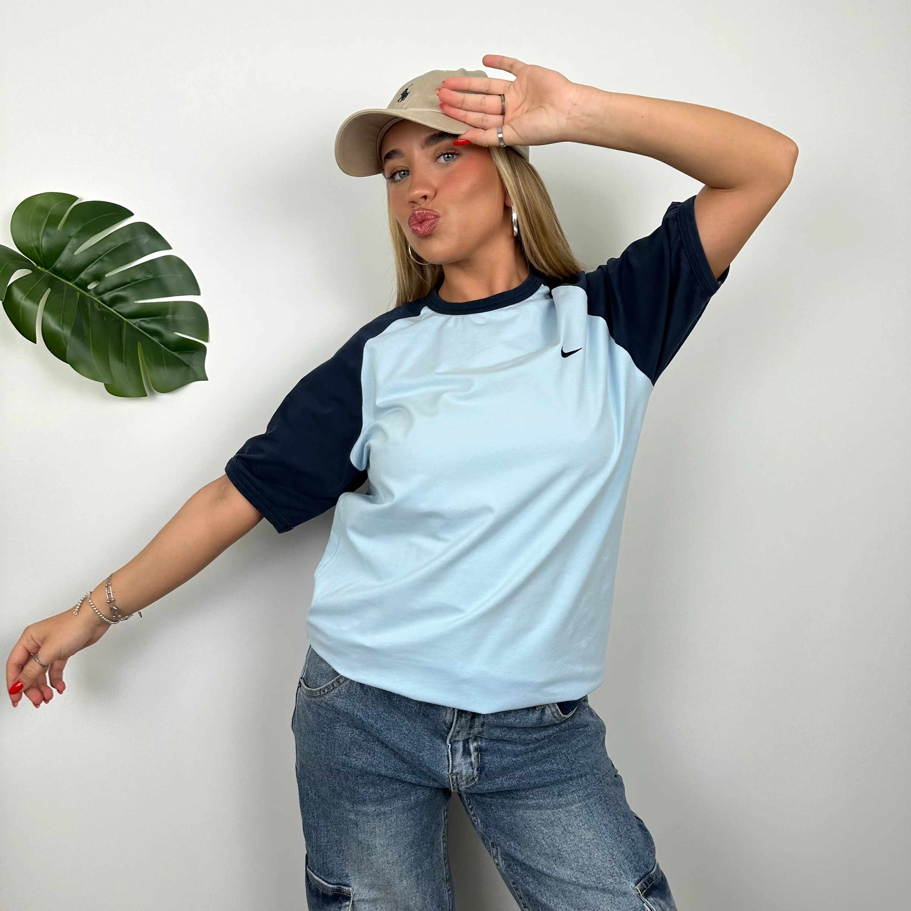 Nike Baby Blue Swoosh T Shirt (L) - Image 2