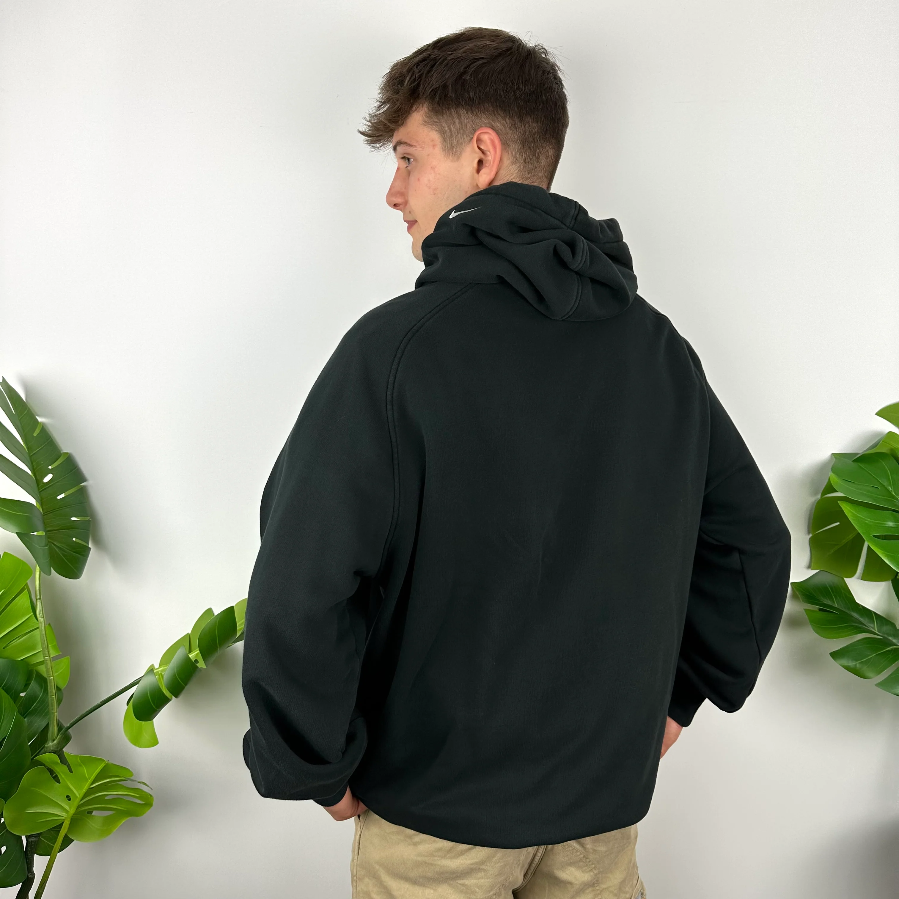 Nike Black Embroidered Spell Out Hoodie (XXL) - Image 4