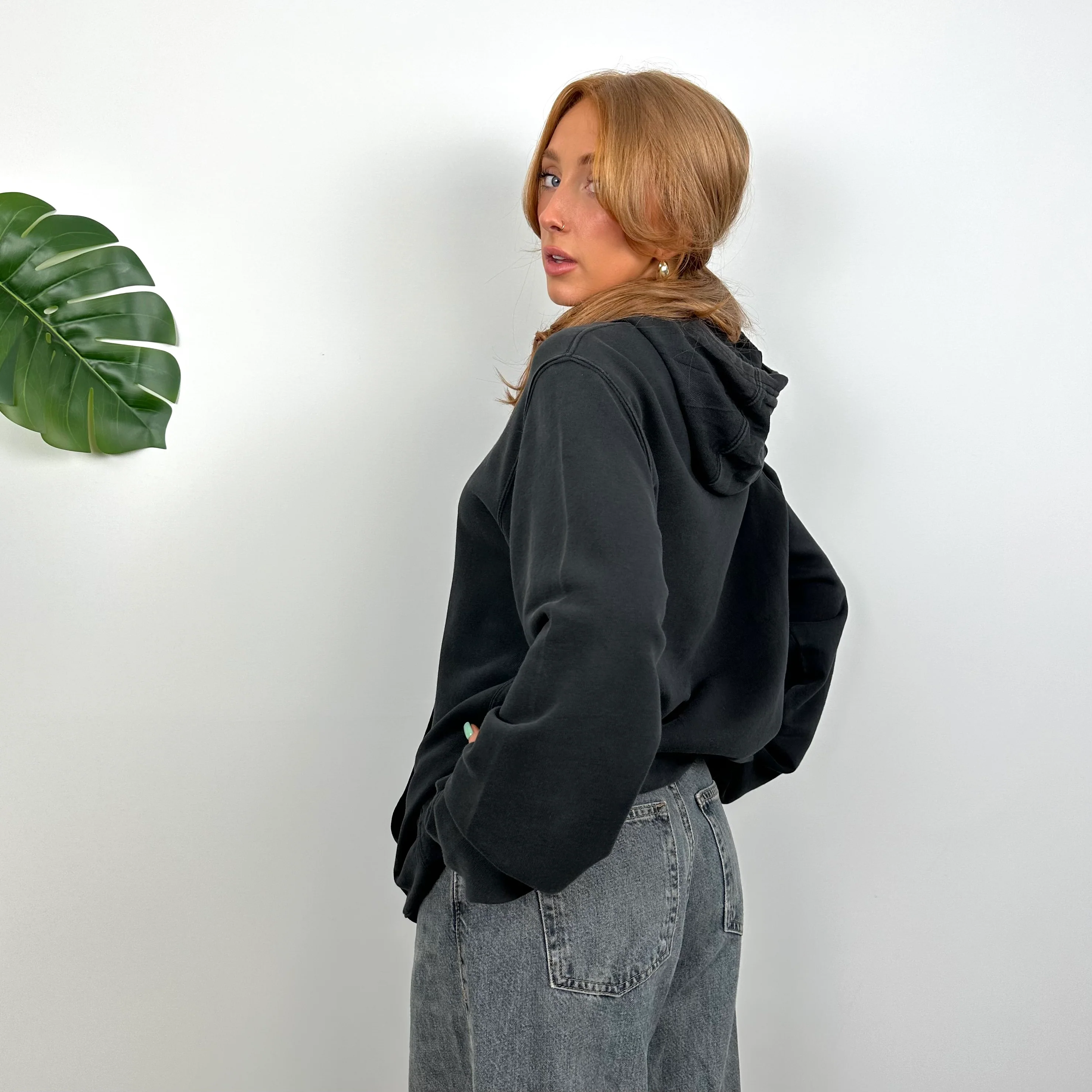 Nike Black Embroidered Spell Out Hoodie (L) - Image 5