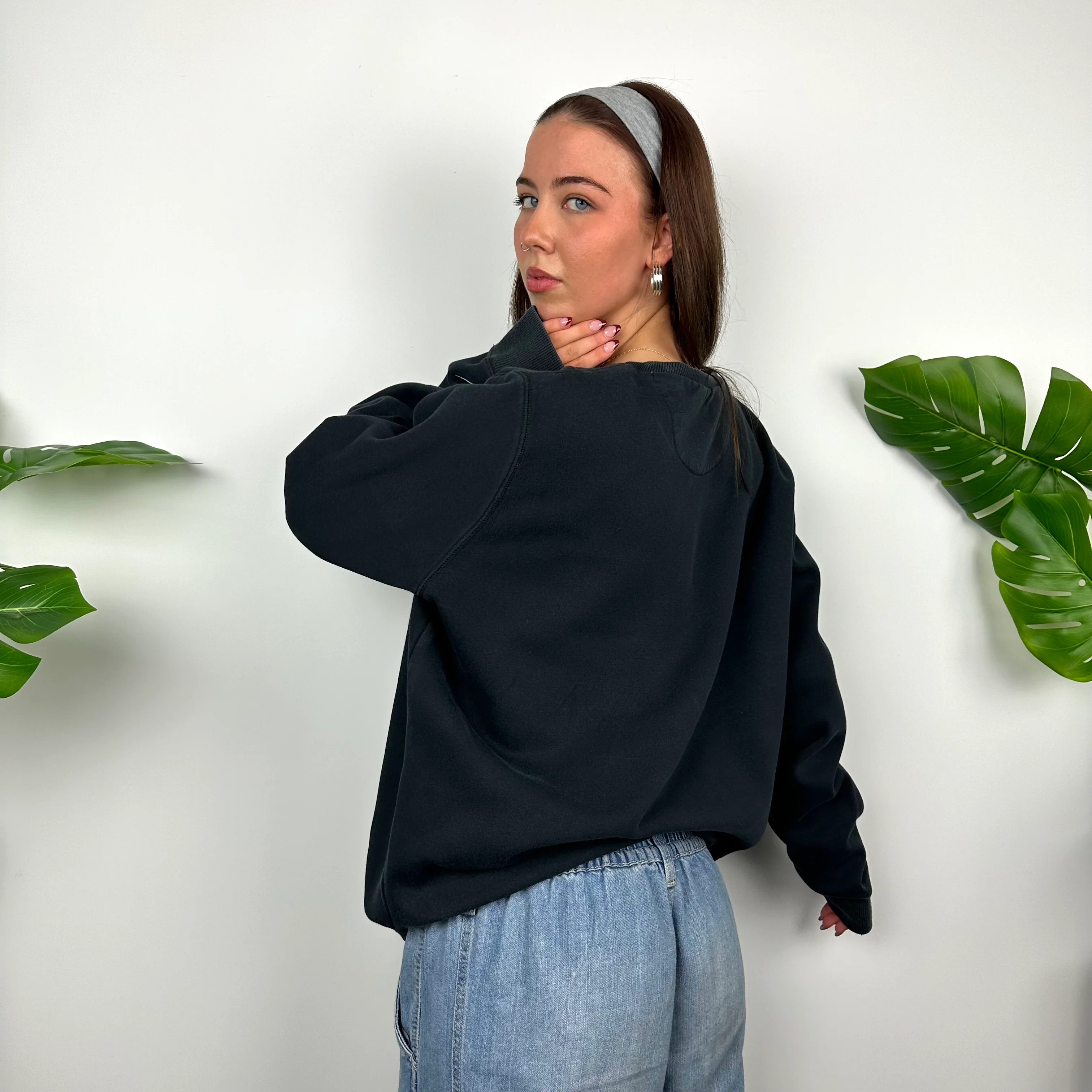 Nike Black Embroidered Spell Out Sweatshirt (L) - Image 7
