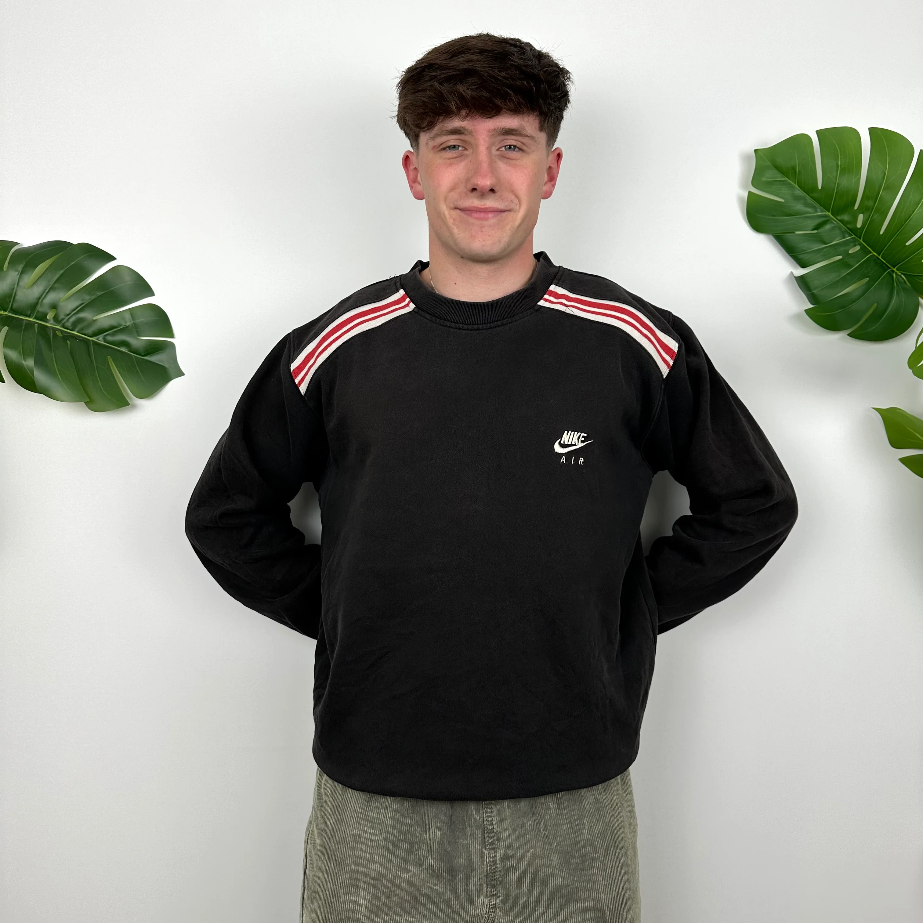 Nike Black Embroidered Spell Out Sweatshirt (M) - Image 3