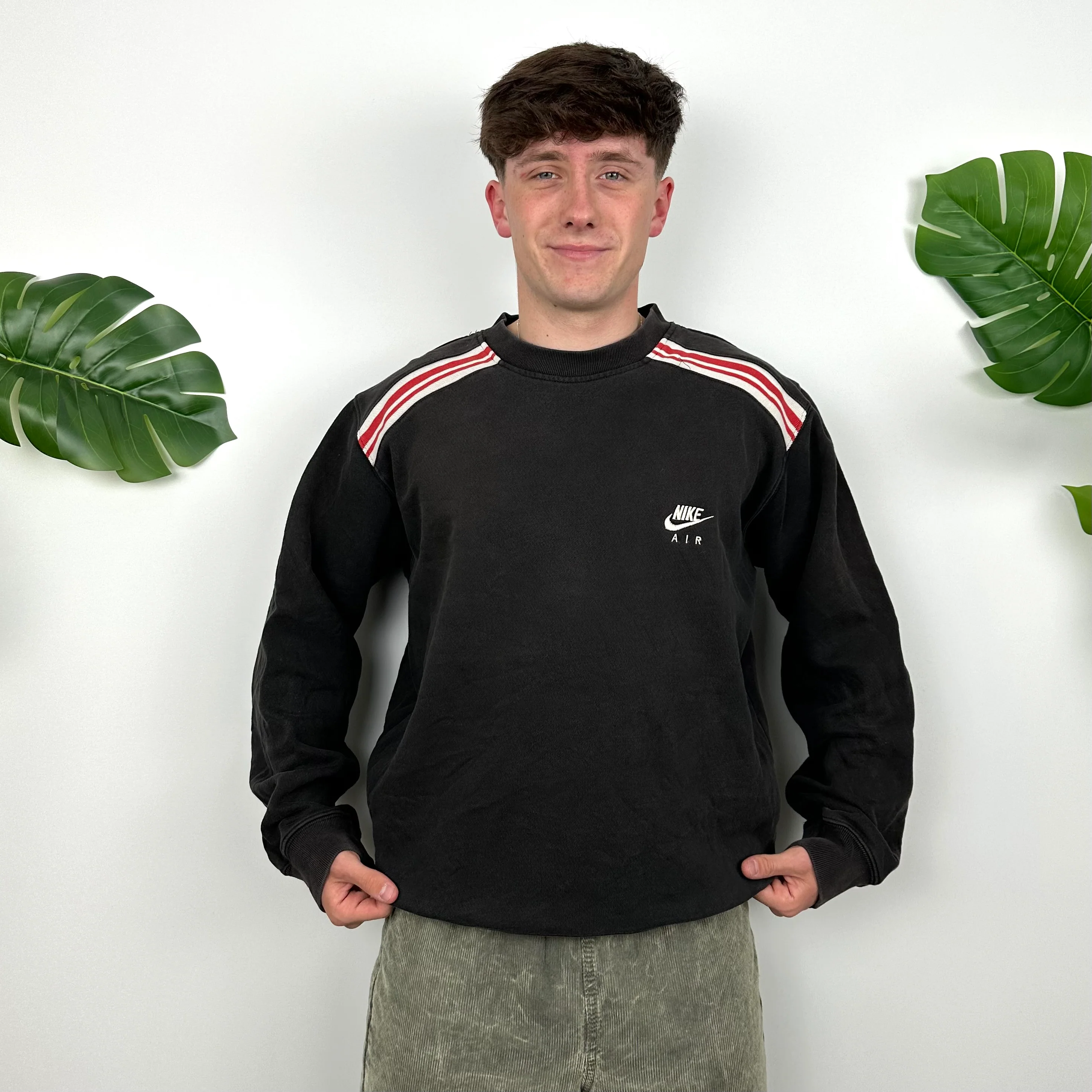 Nike Black Embroidered Spell Out Sweatshirt (M) - Image 5