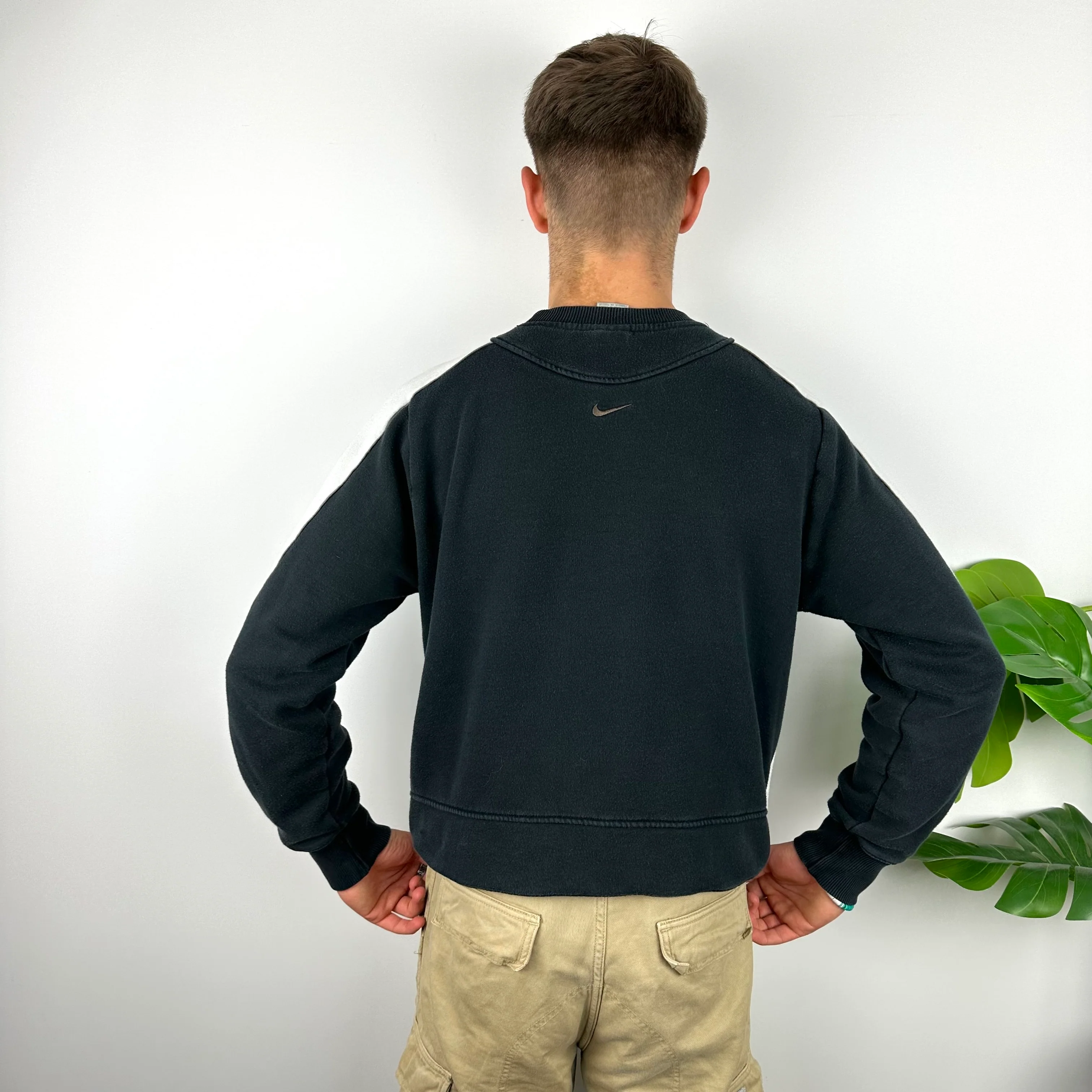 Nike Black Embroidered Spell Out Sweatshirt (M) - Image 3