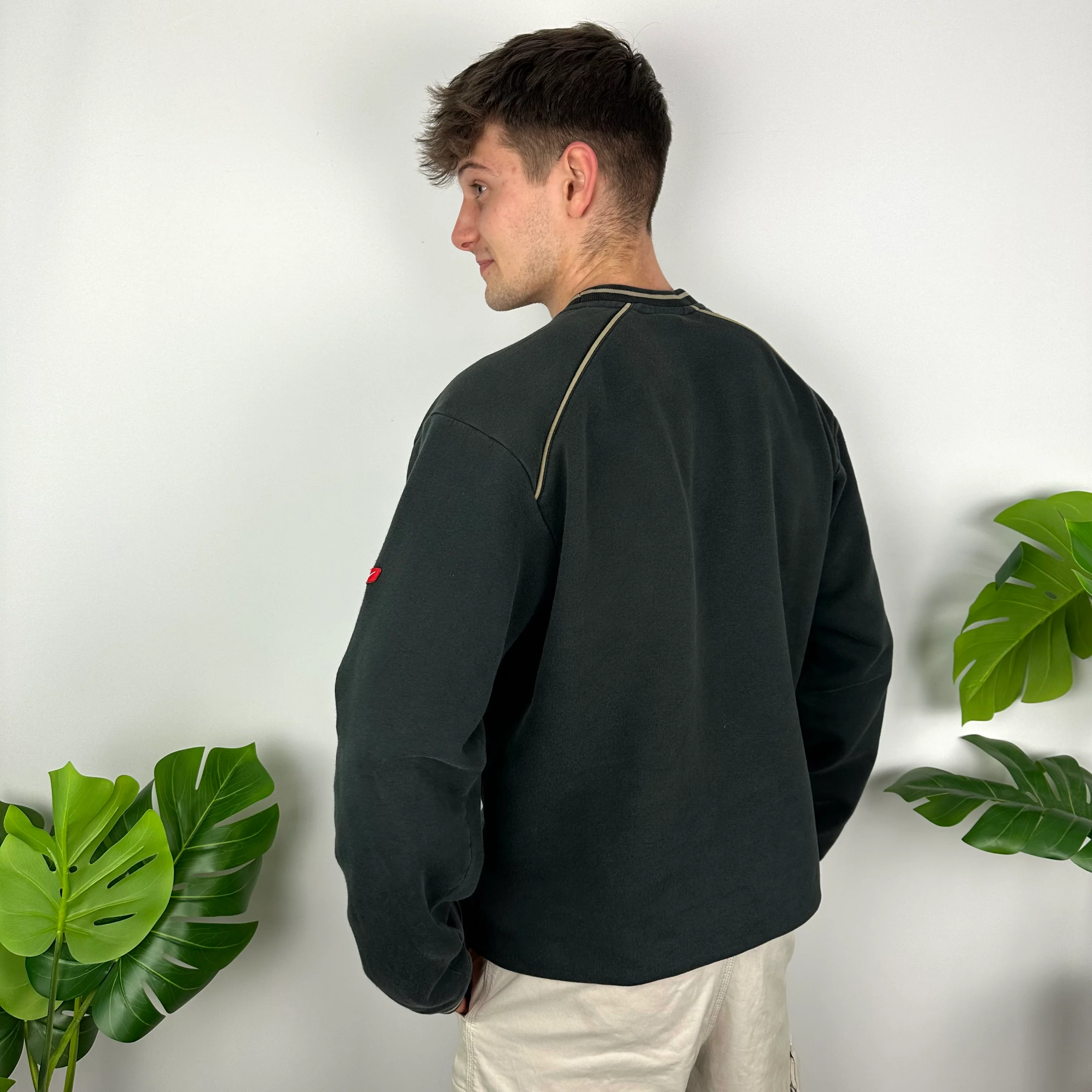 Nike Black Embroidered Spell Out Sweatshirt (L) - Image 6
