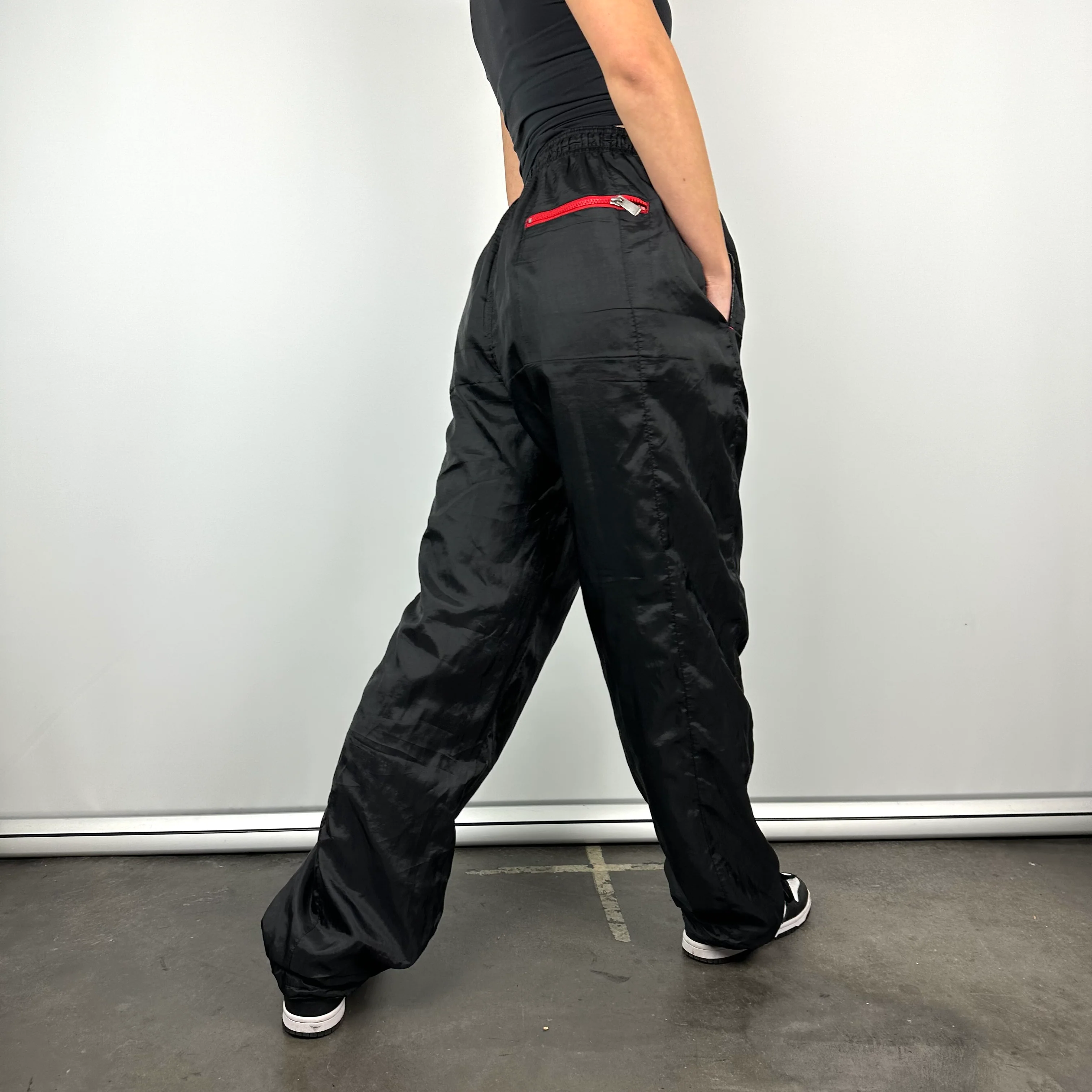 Nike Black Embroidered Spell Out Track Pants (L) - Image 5