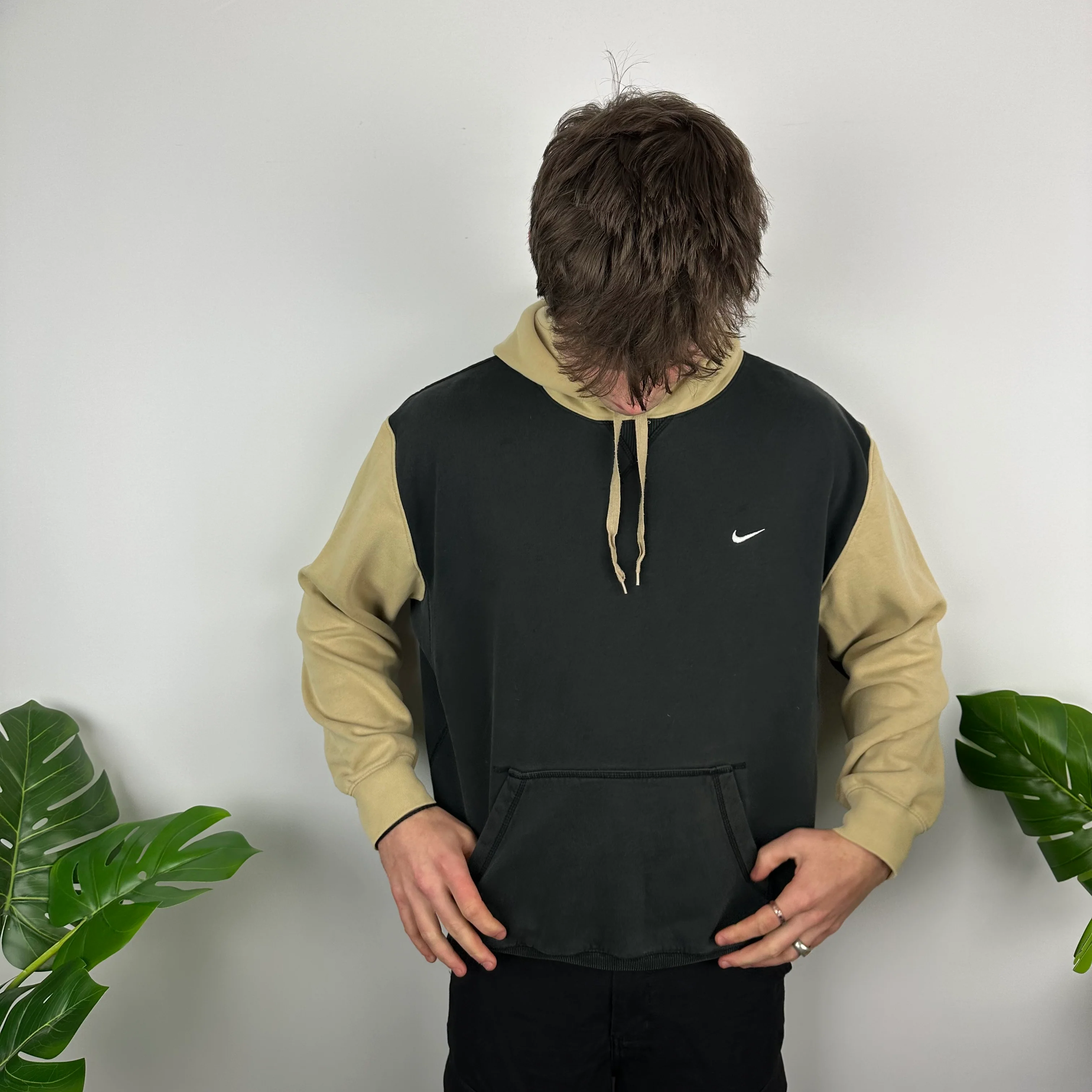 Nike Black Embroidered Swoosh Hoodie (L) - Image 7