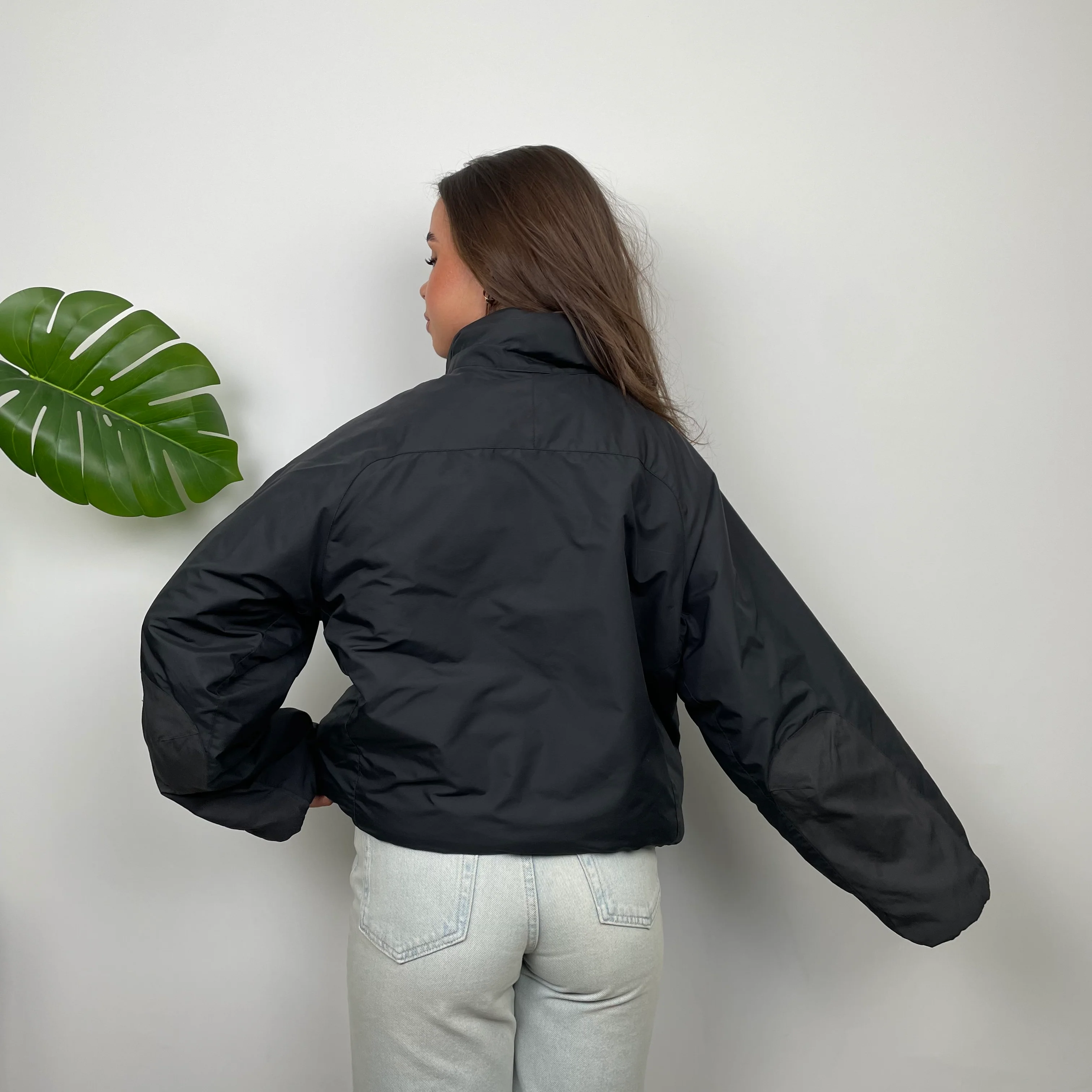 Nike Black Embroidered Swoosh Padded Jacket (L) - Image 5