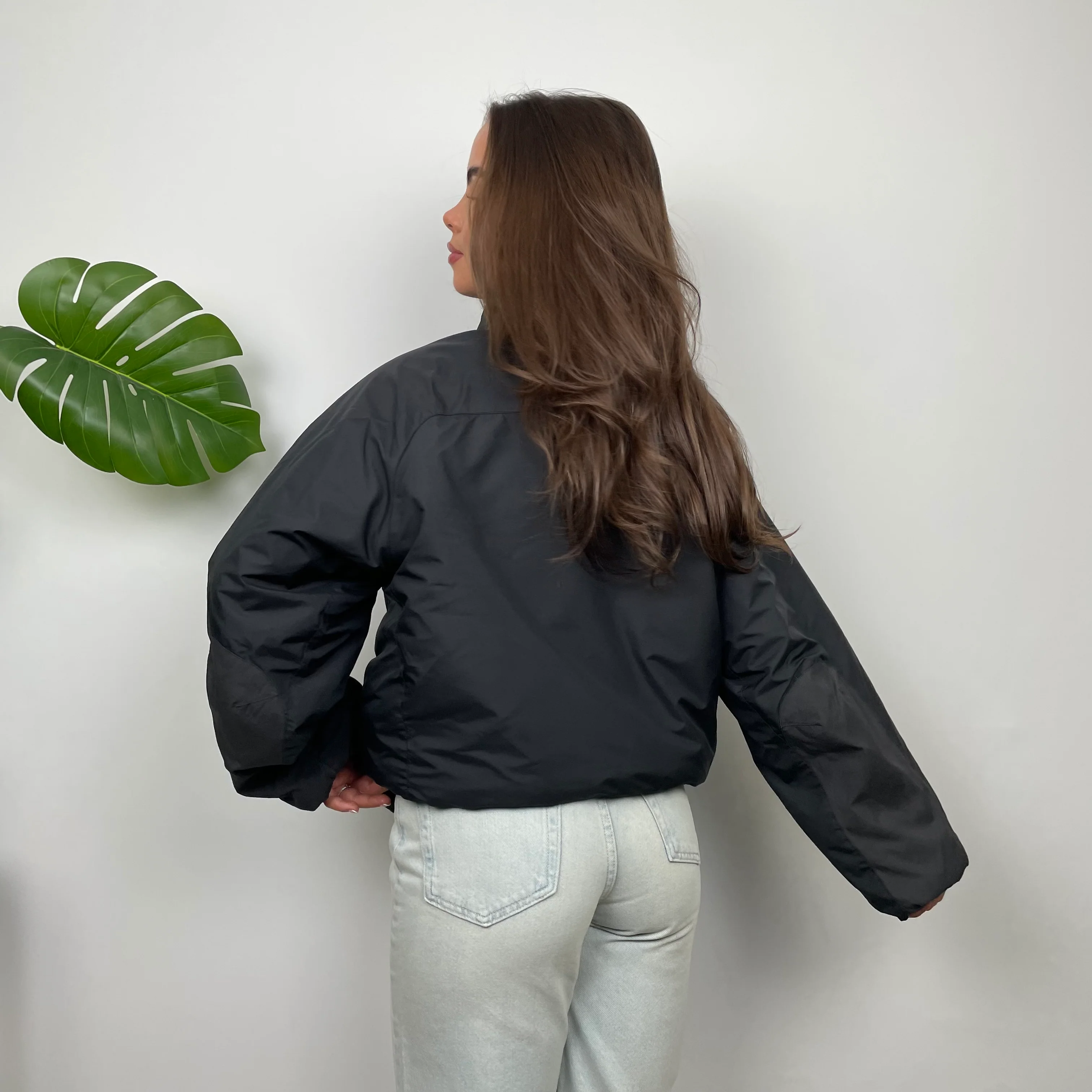 Nike Black Embroidered Swoosh Padded Jacket (L) - Image 6