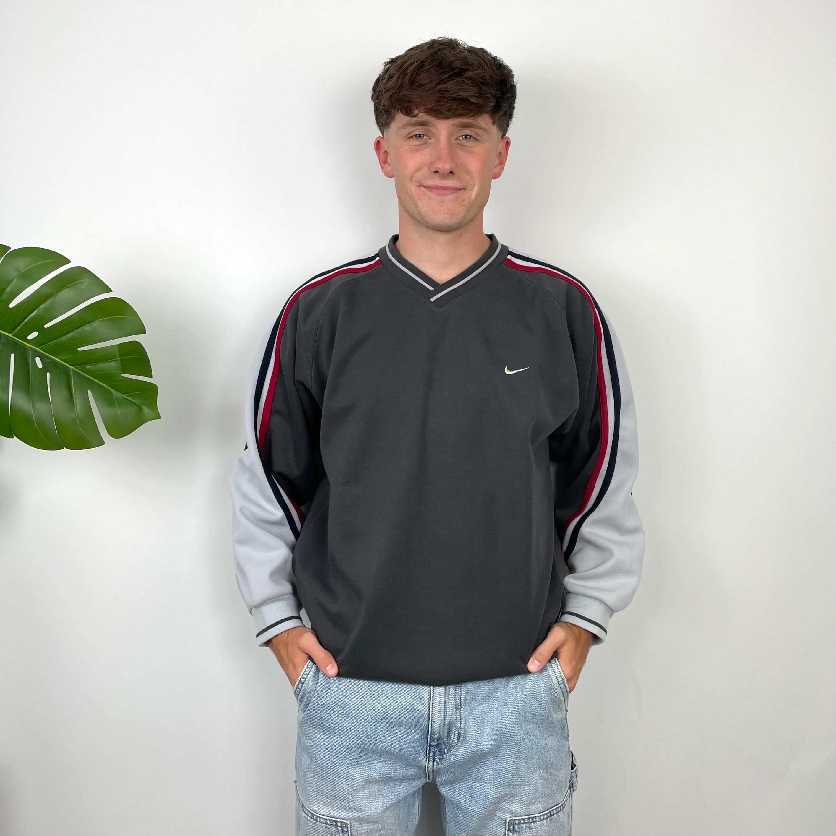 Nike Black Embroidered Swoosh Sweatshirt (L) - Image 7