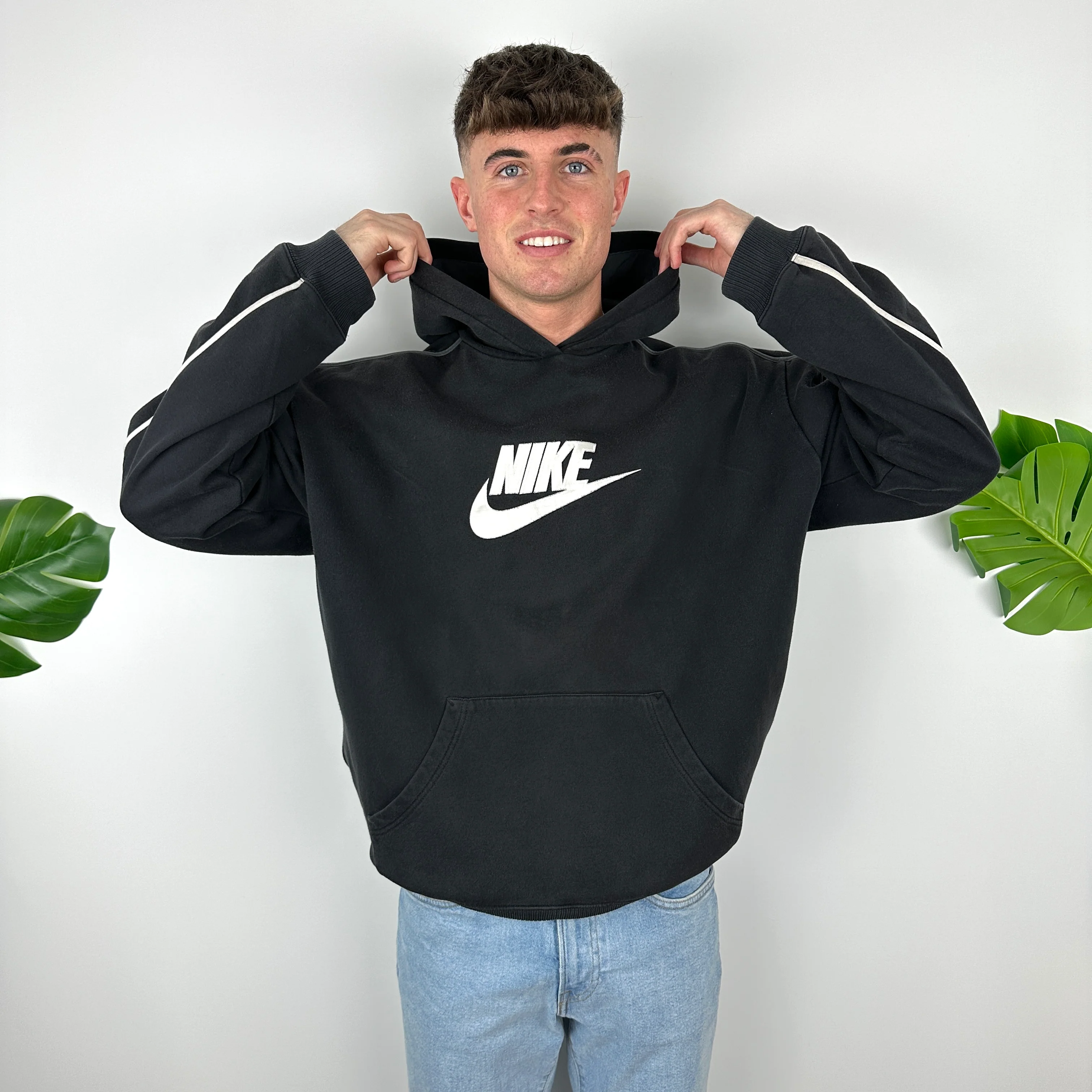 Nike Black Spell Out Hoodie (XL) - Image 2