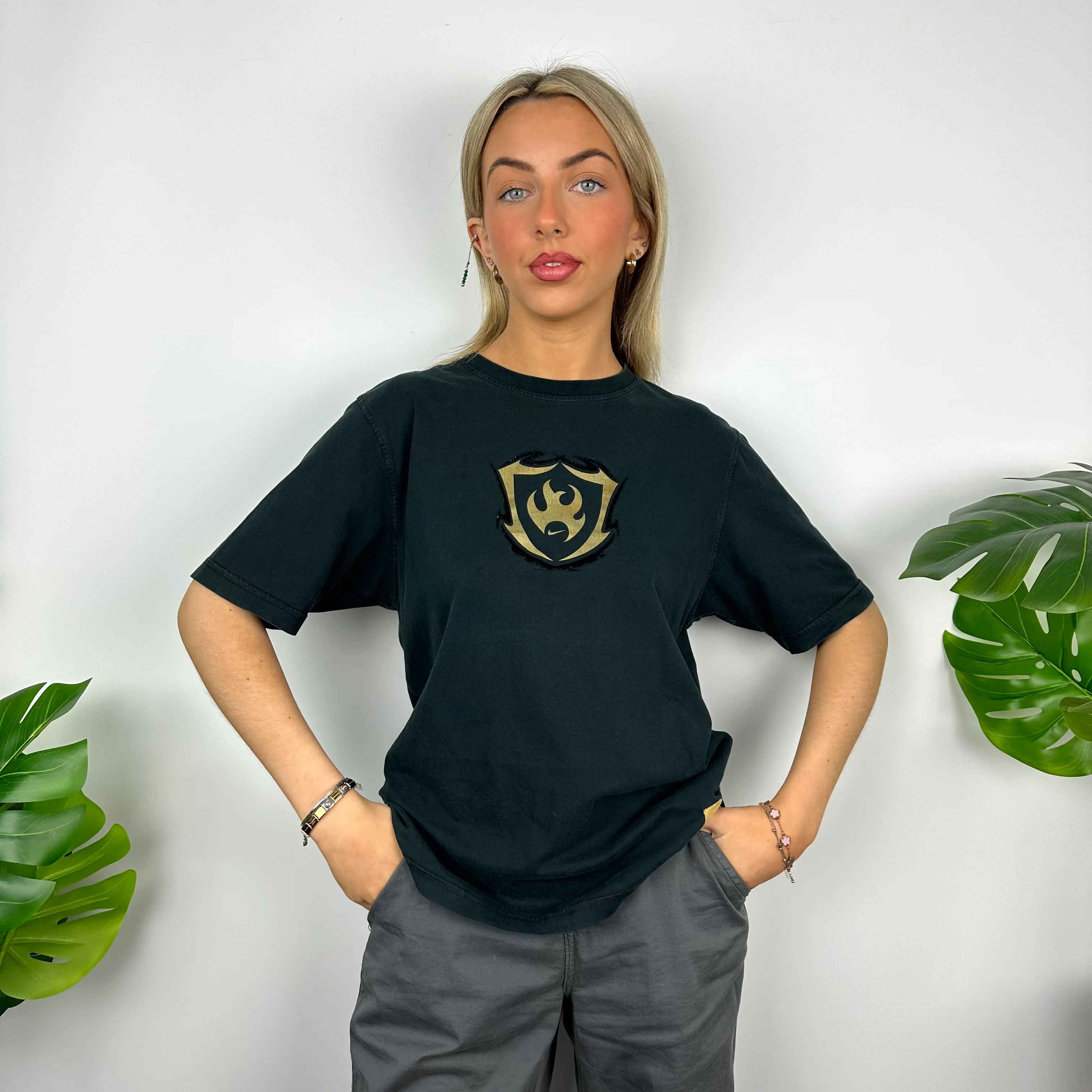 Nike Black Swoosh T Shirt (M)