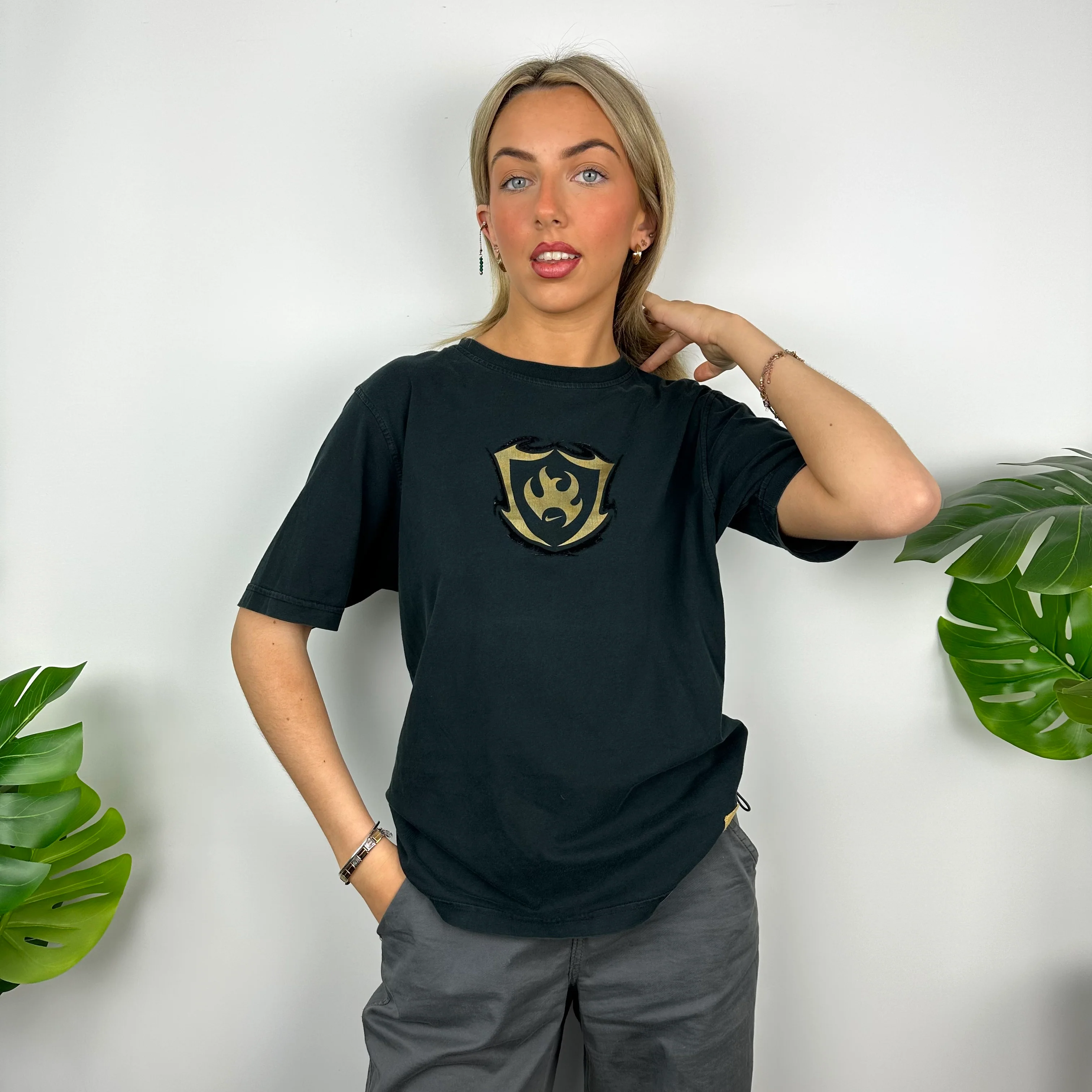 Nike Black Swoosh T Shirt (M) - Image 2