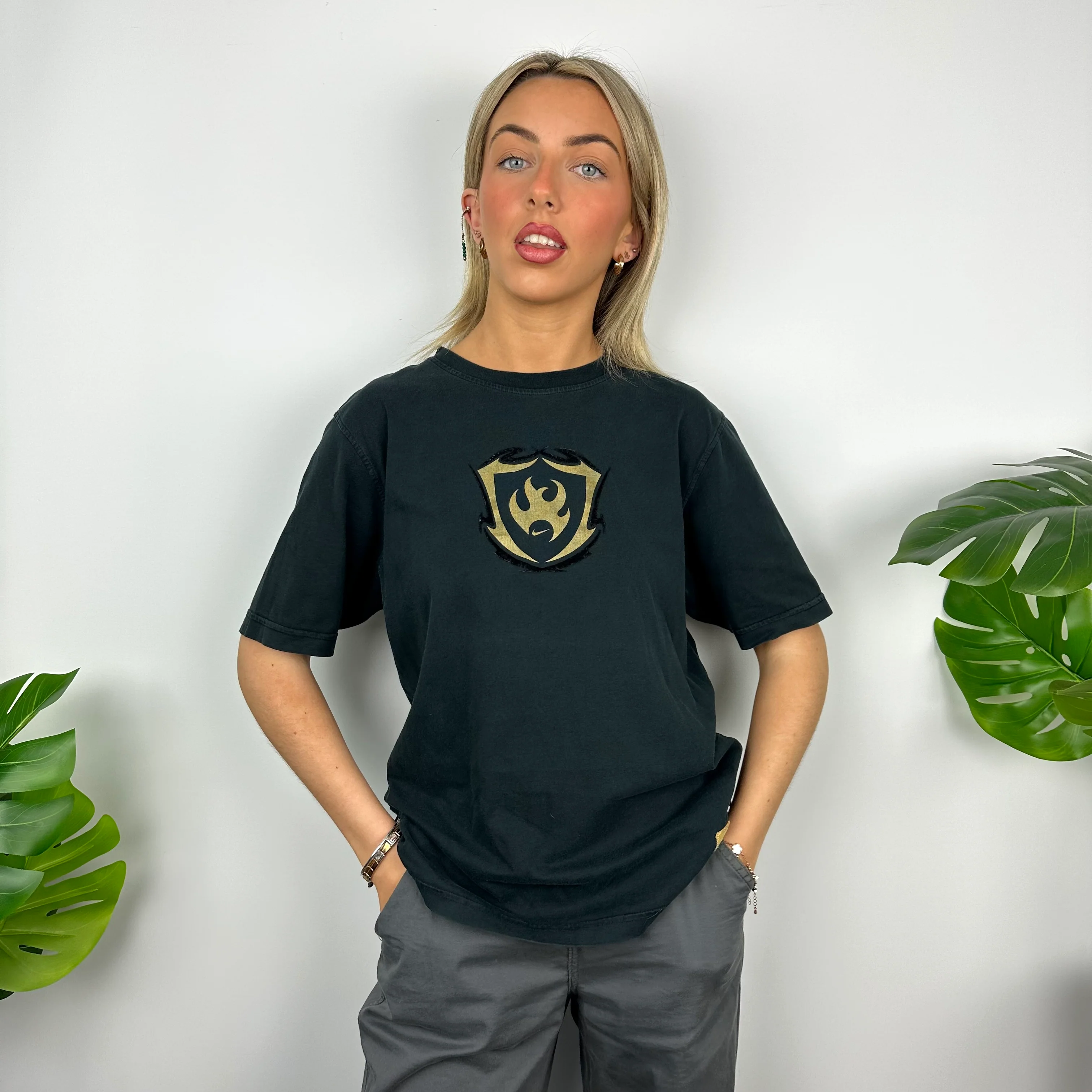 Nike Black Swoosh T Shirt (M) - Image 5