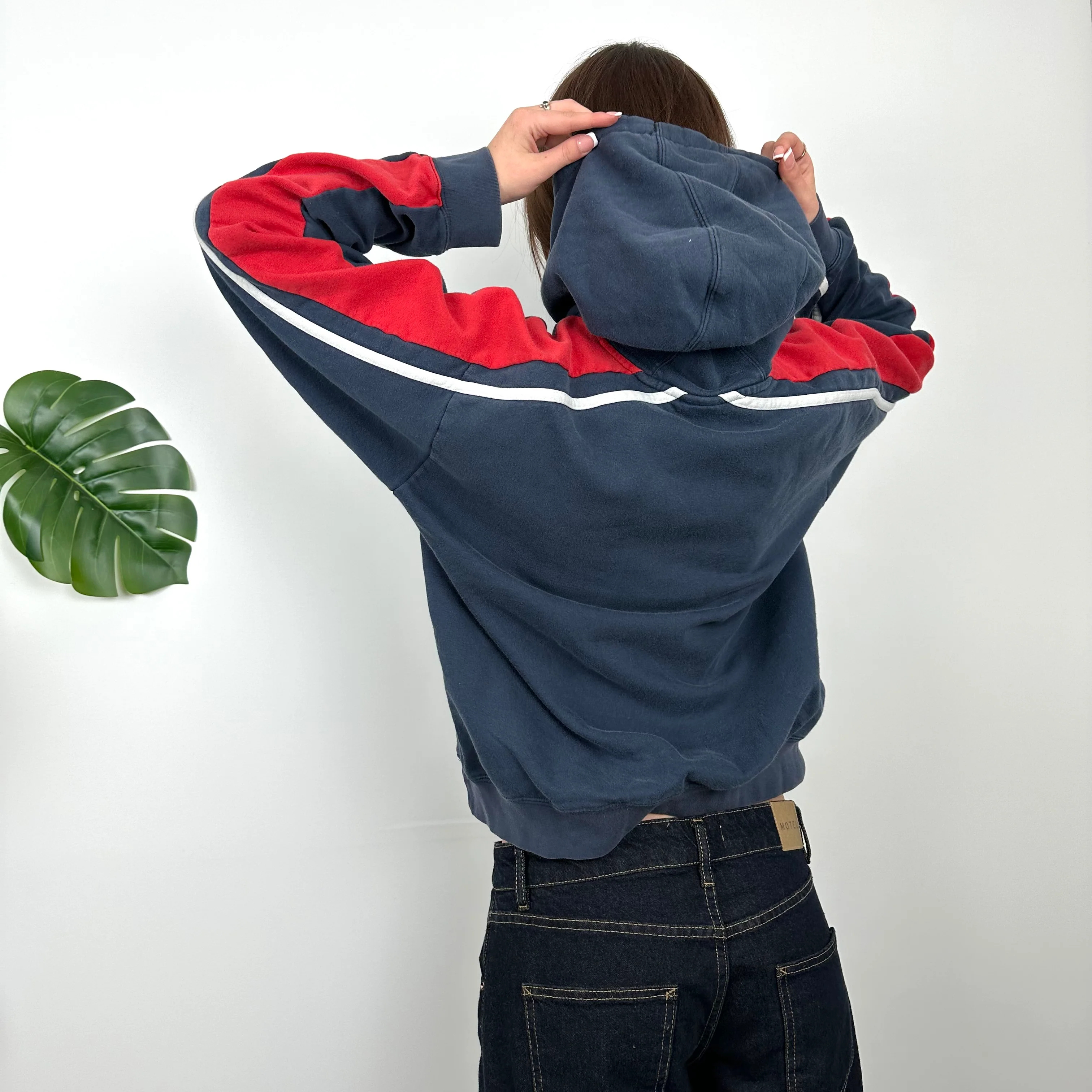 Nike Blue Embroidered Spell Out Hoodie (M) - Image 5