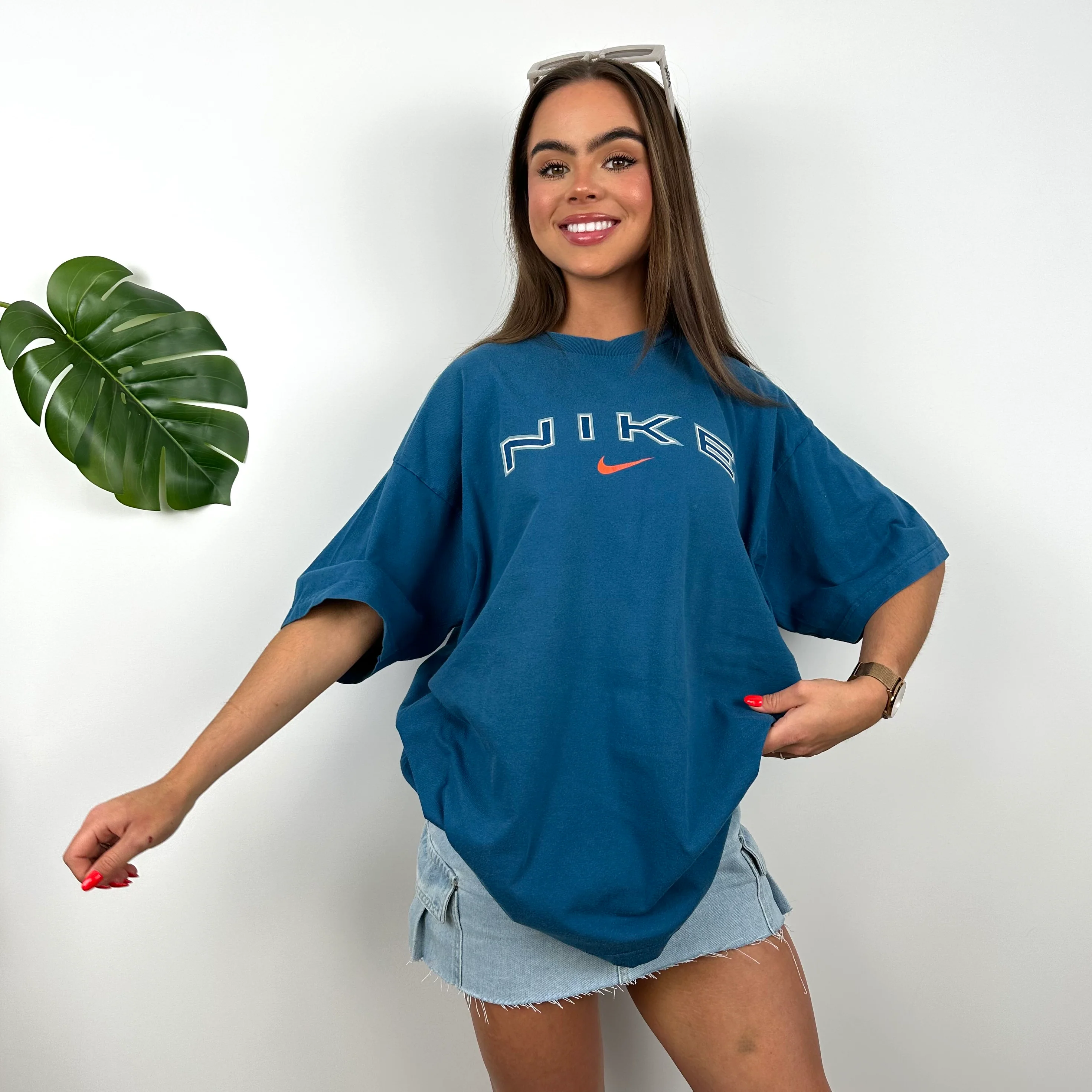 Nike Blue Spell Out T Shirt (XL) - Image 3