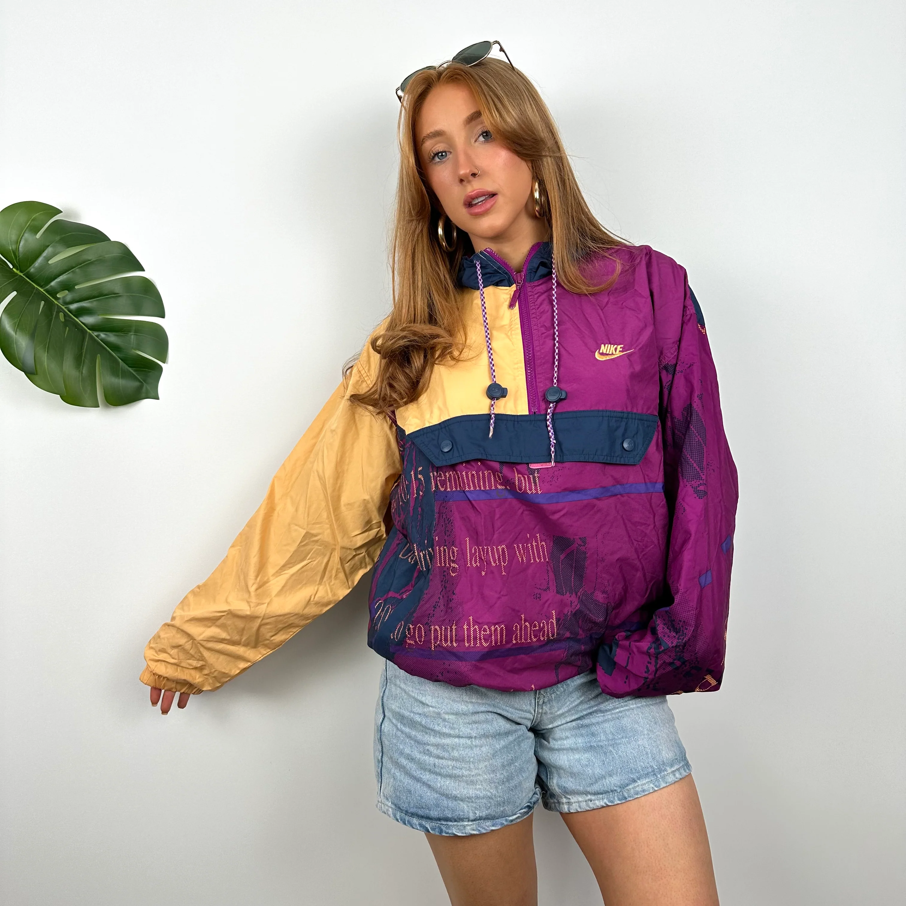 Nike Colour Block Embroidered Spell Out Windbreaker Jacket (S) - Image 3