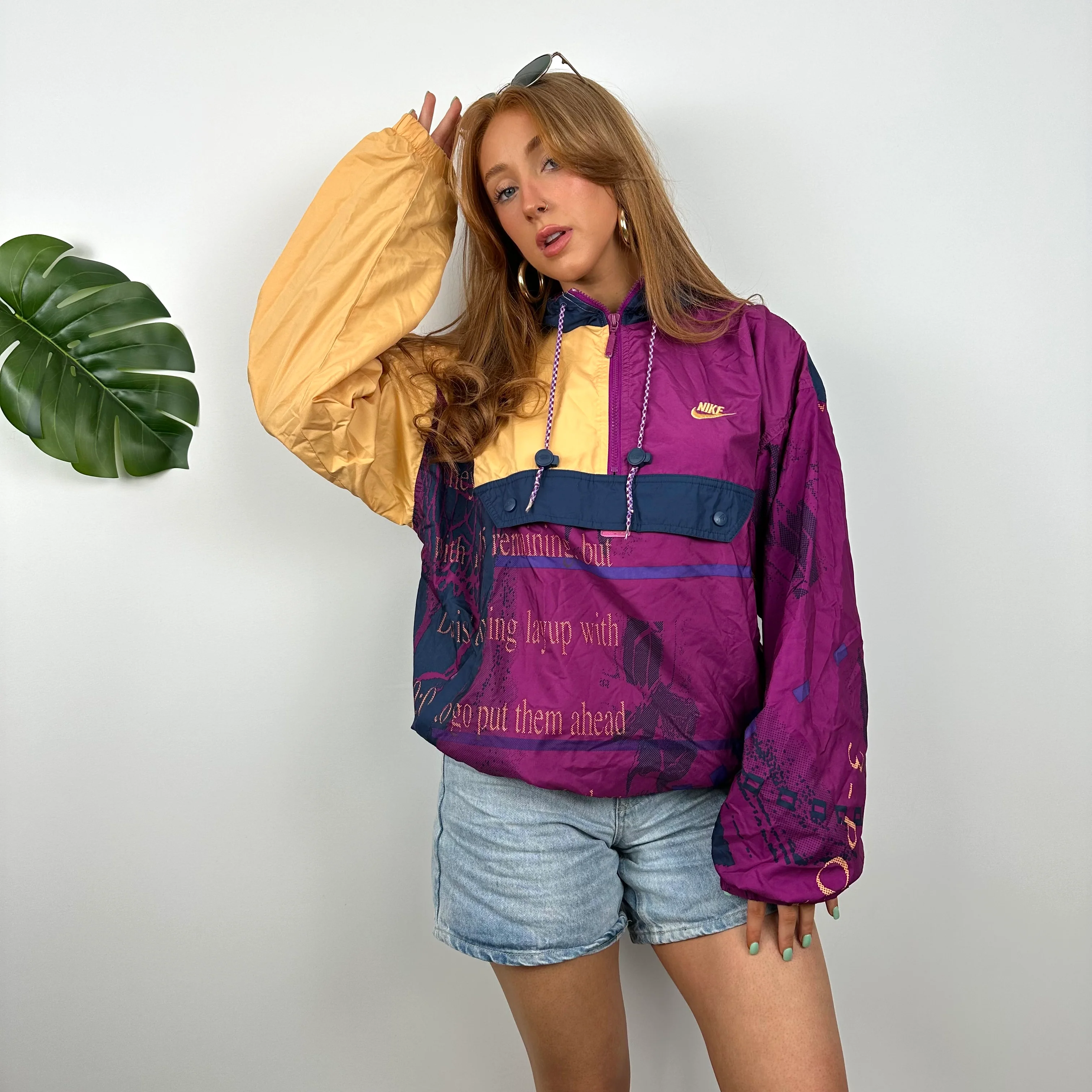 Nike Colour Block Embroidered Spell Out Windbreaker Jacket (S) - Image 5