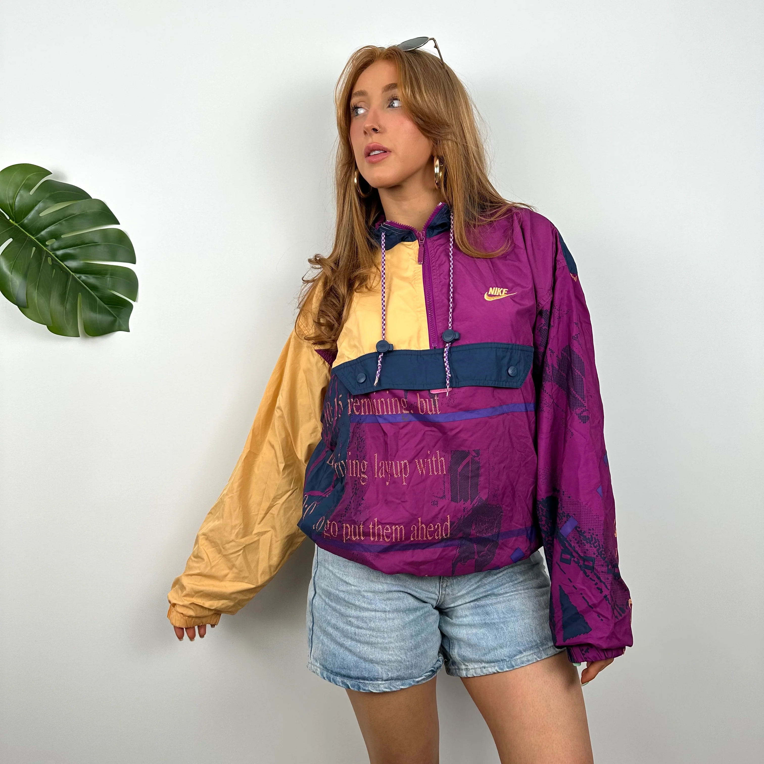 Nike Colour Block Embroidered Spell Out Windbreaker Jacket (S) - Image 8