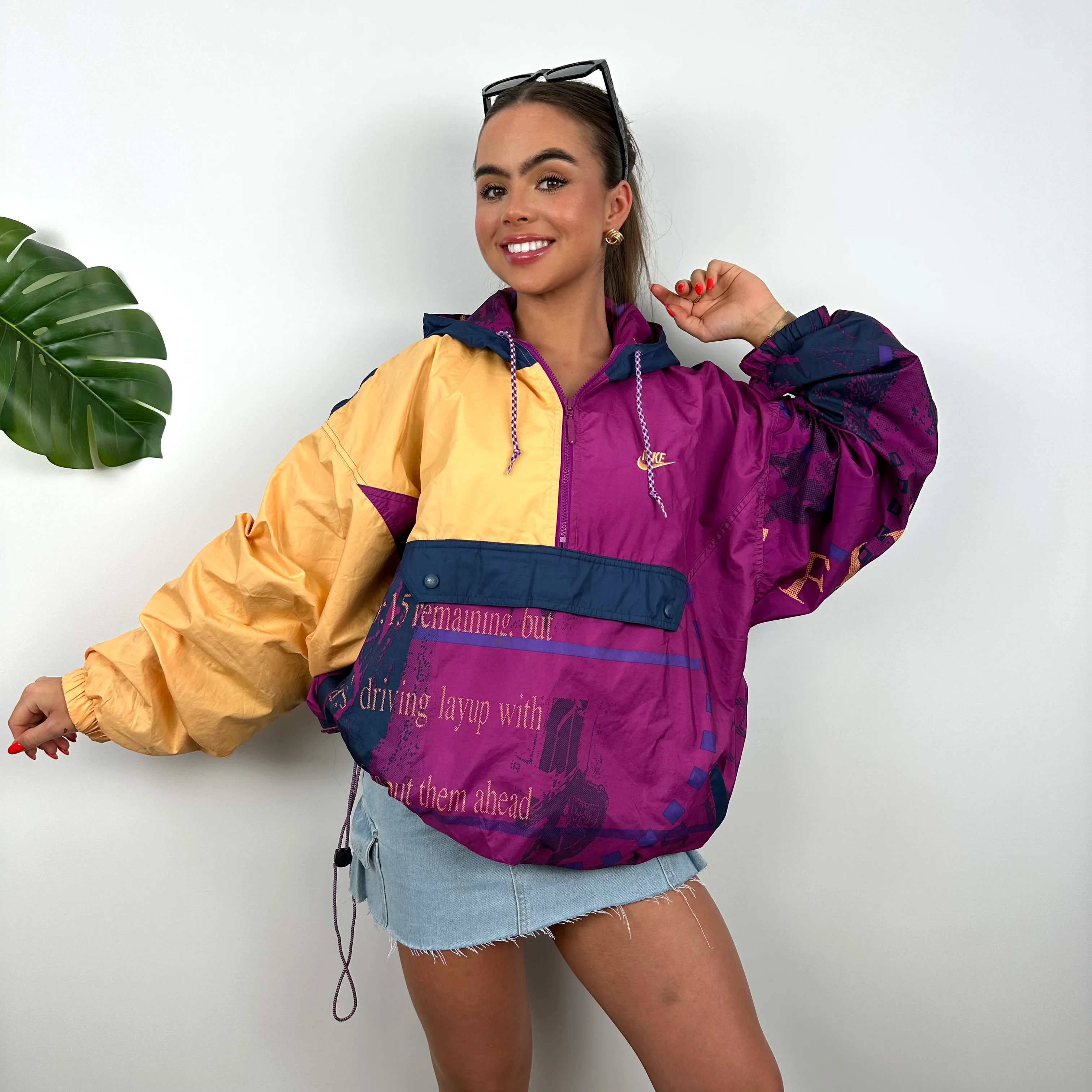 Nike Colour Block Embroidered Spell Out Windbreaker Jacket (XL) - Image 7