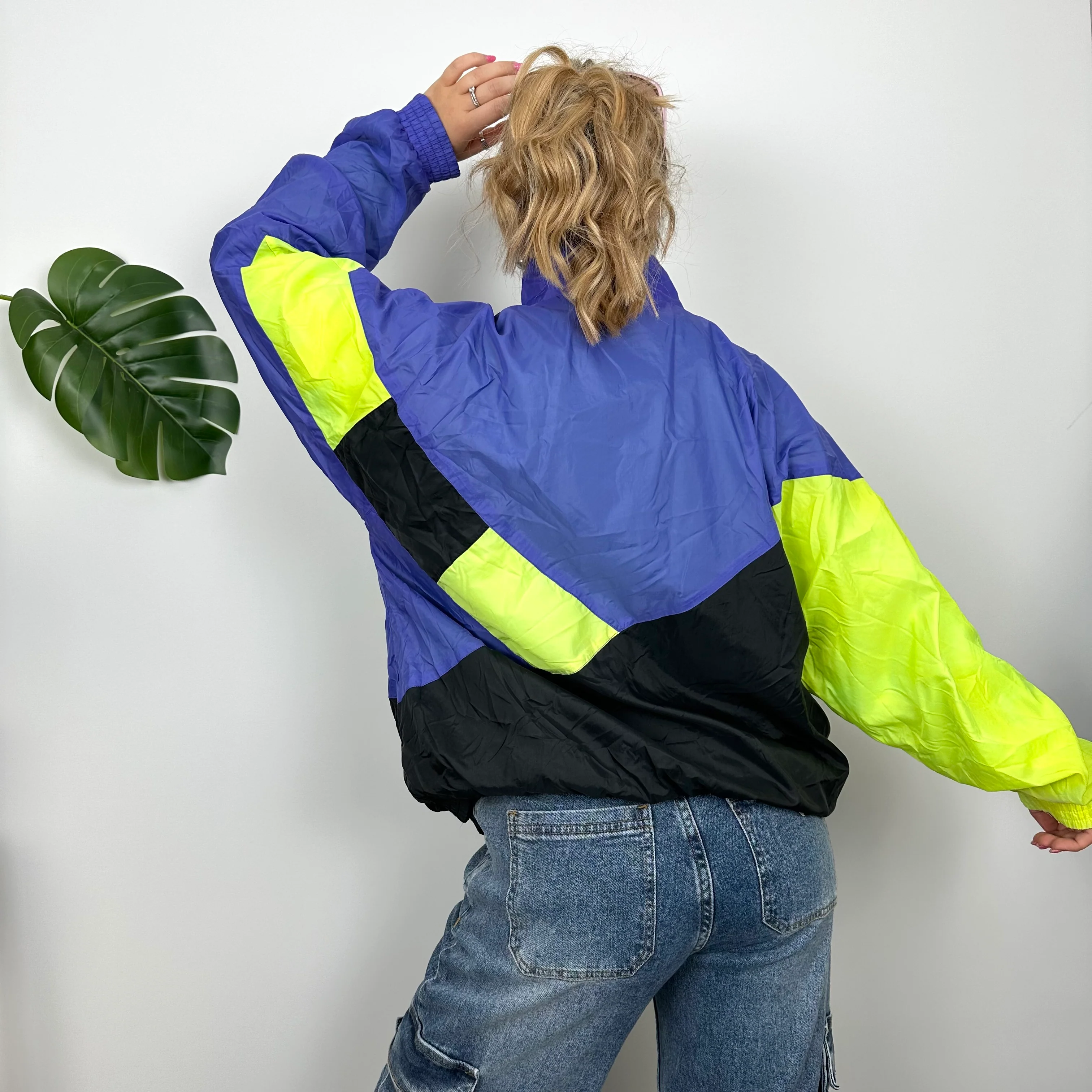 Nike Colour Block Embroidered Spell Out Windbreaker Jacket (M) - Image 5