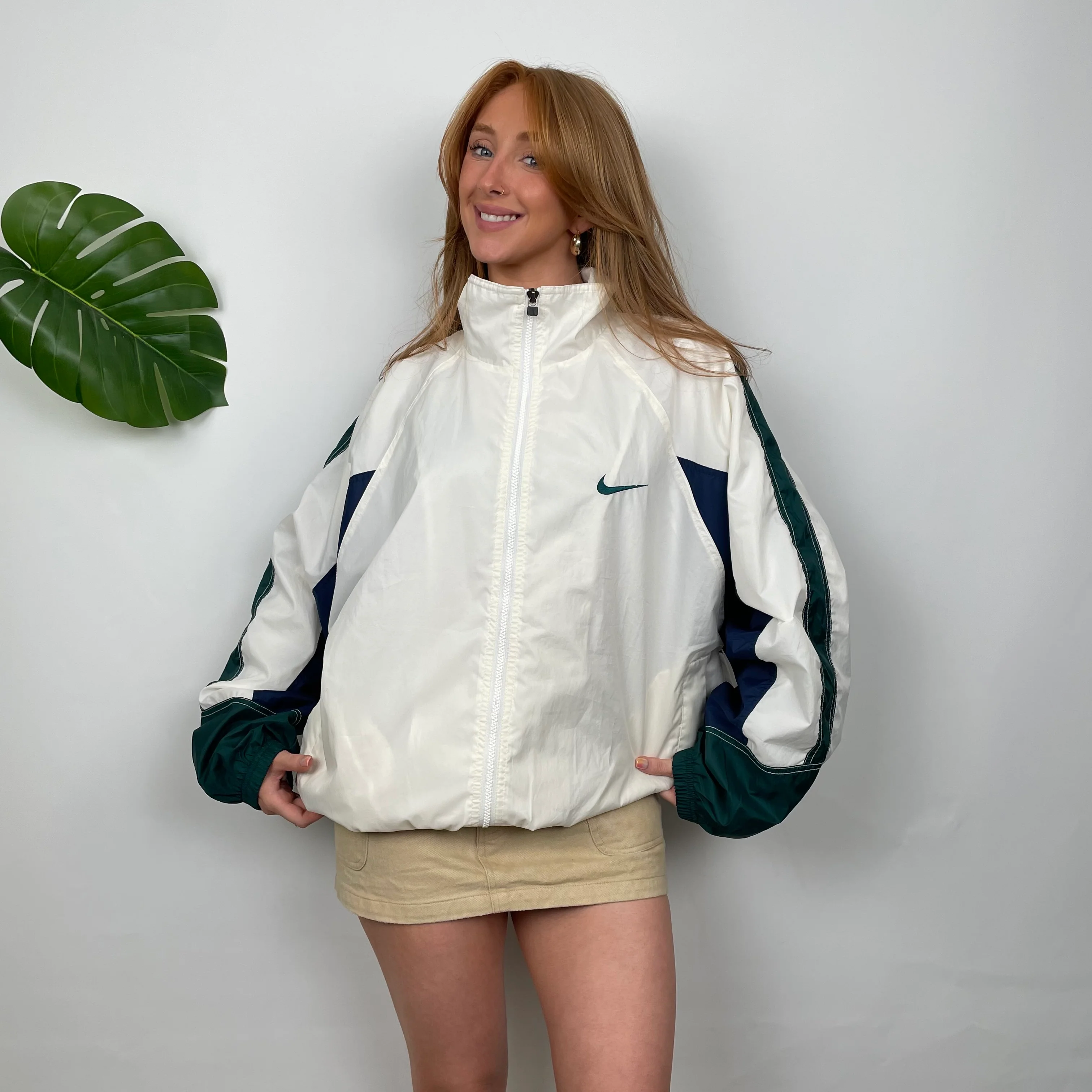 Nike Colour Block Embroidered Swoosh Windbreaker Jacket (L) - Image 10