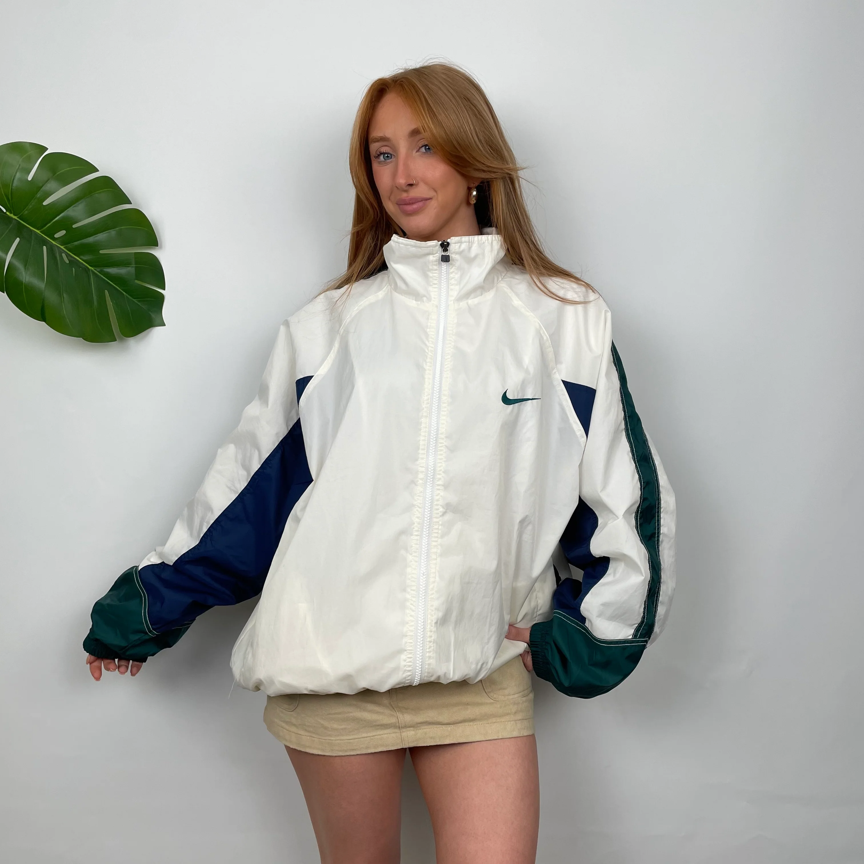 Nike Colour Block Embroidered Swoosh Windbreaker Jacket (L) - Image 7