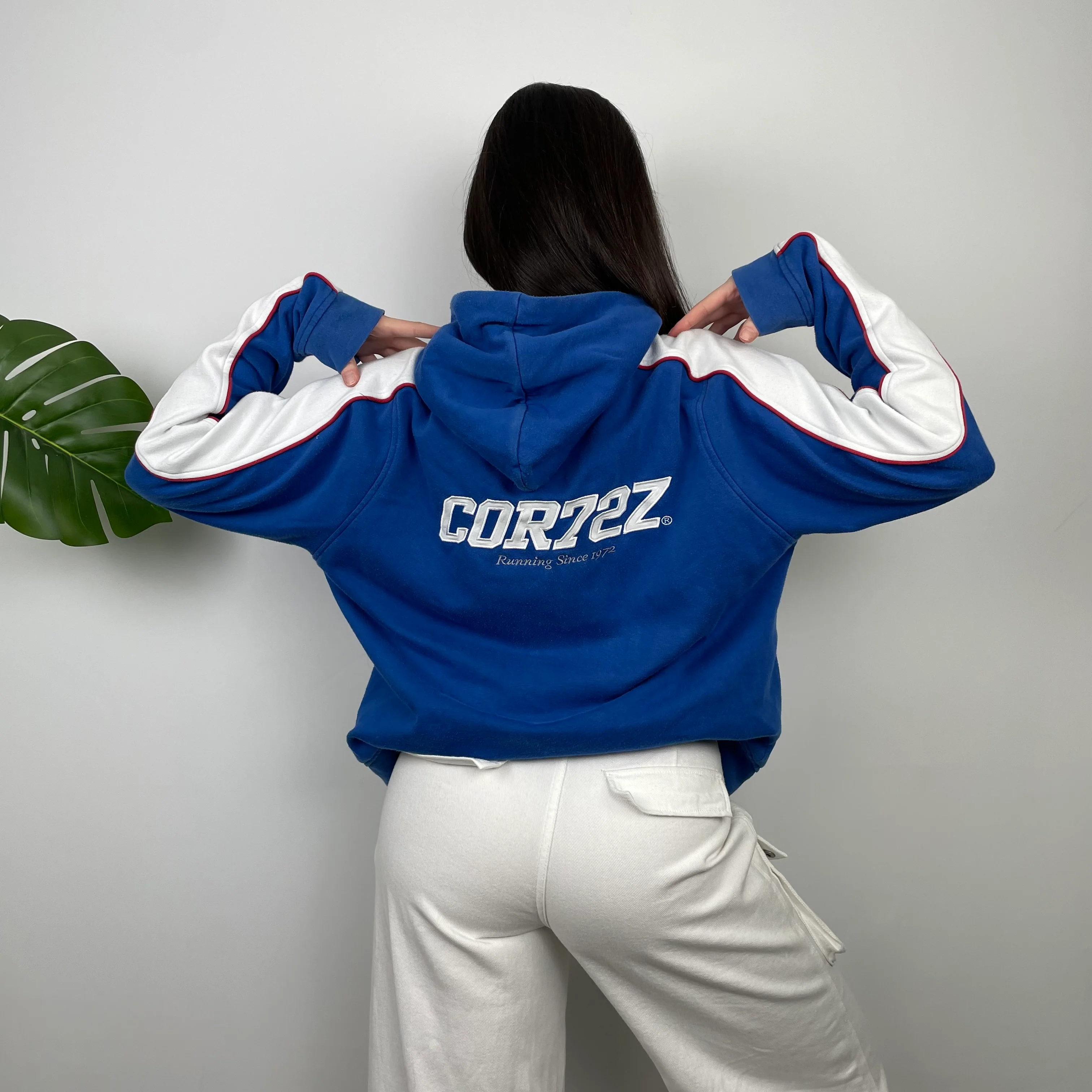 Nike Cortez Blue Embroidered Swoosh Hoodie (XL) - Image 10
