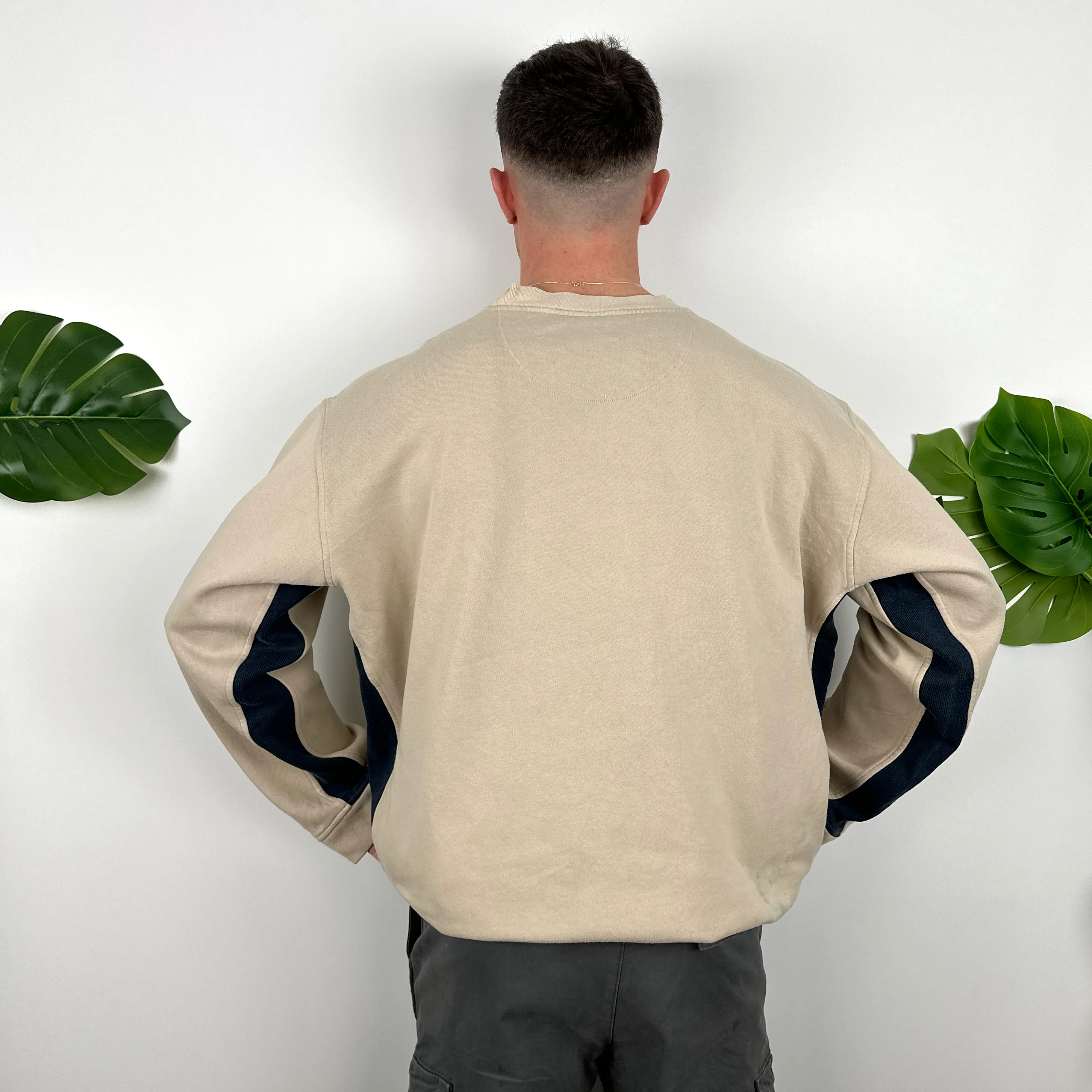 Nike Cream Embroidered Spell Out Sweatshirt (XXL) - Image 6