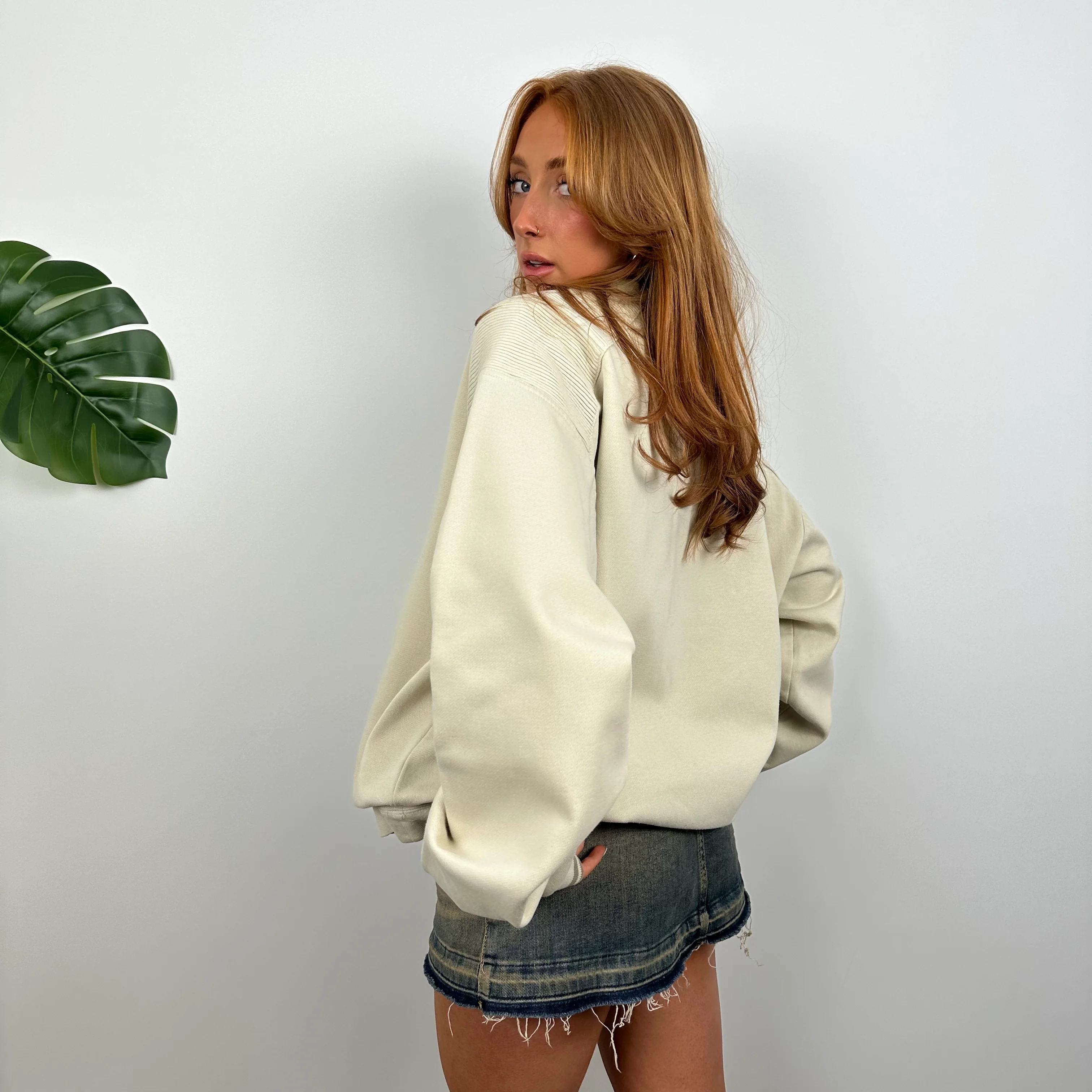 Nike Cream Spell Out Sweatshirt (L) - Image 6