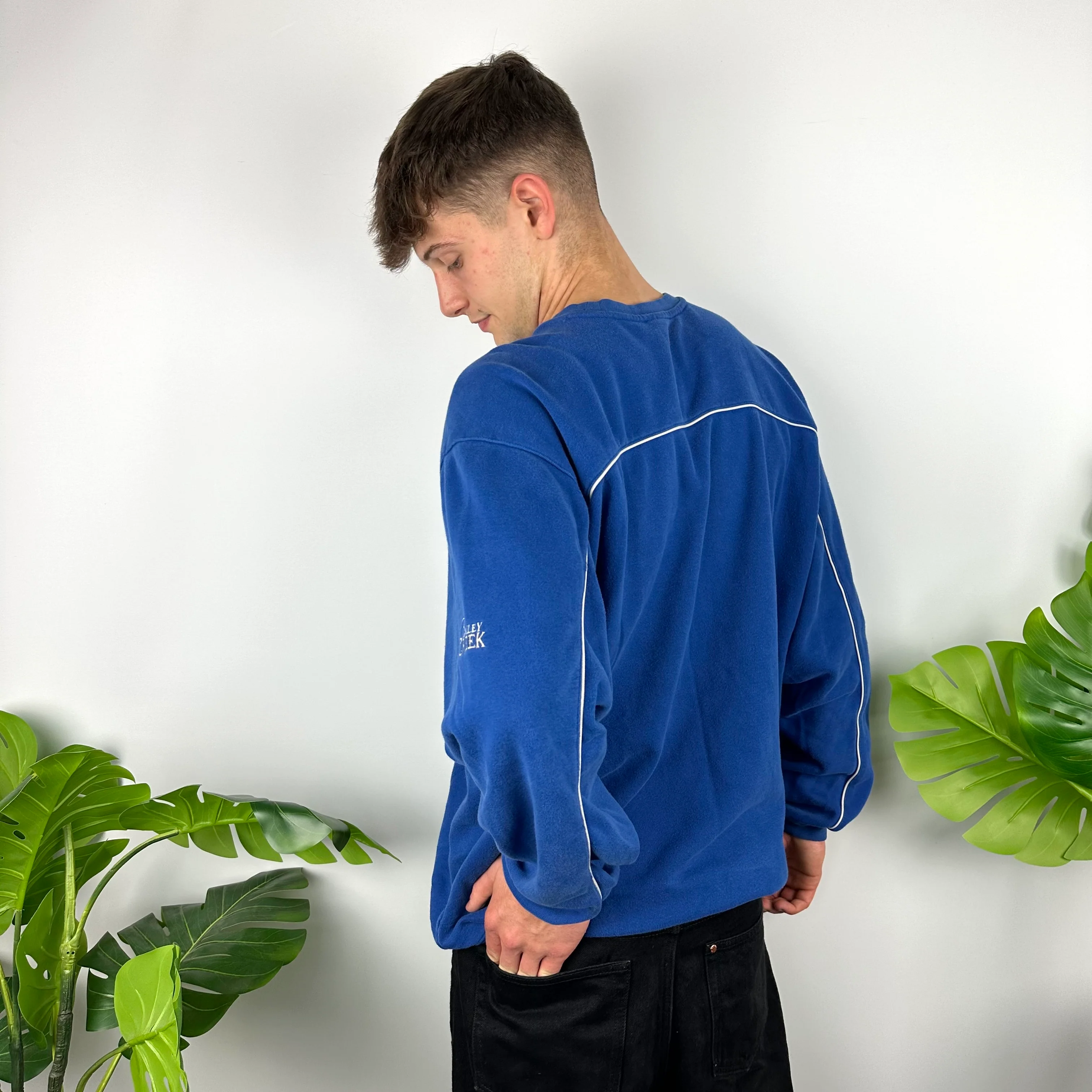 Nike Golf Blue Embroidered Spell Out Sweatshirt (L) - Image 9